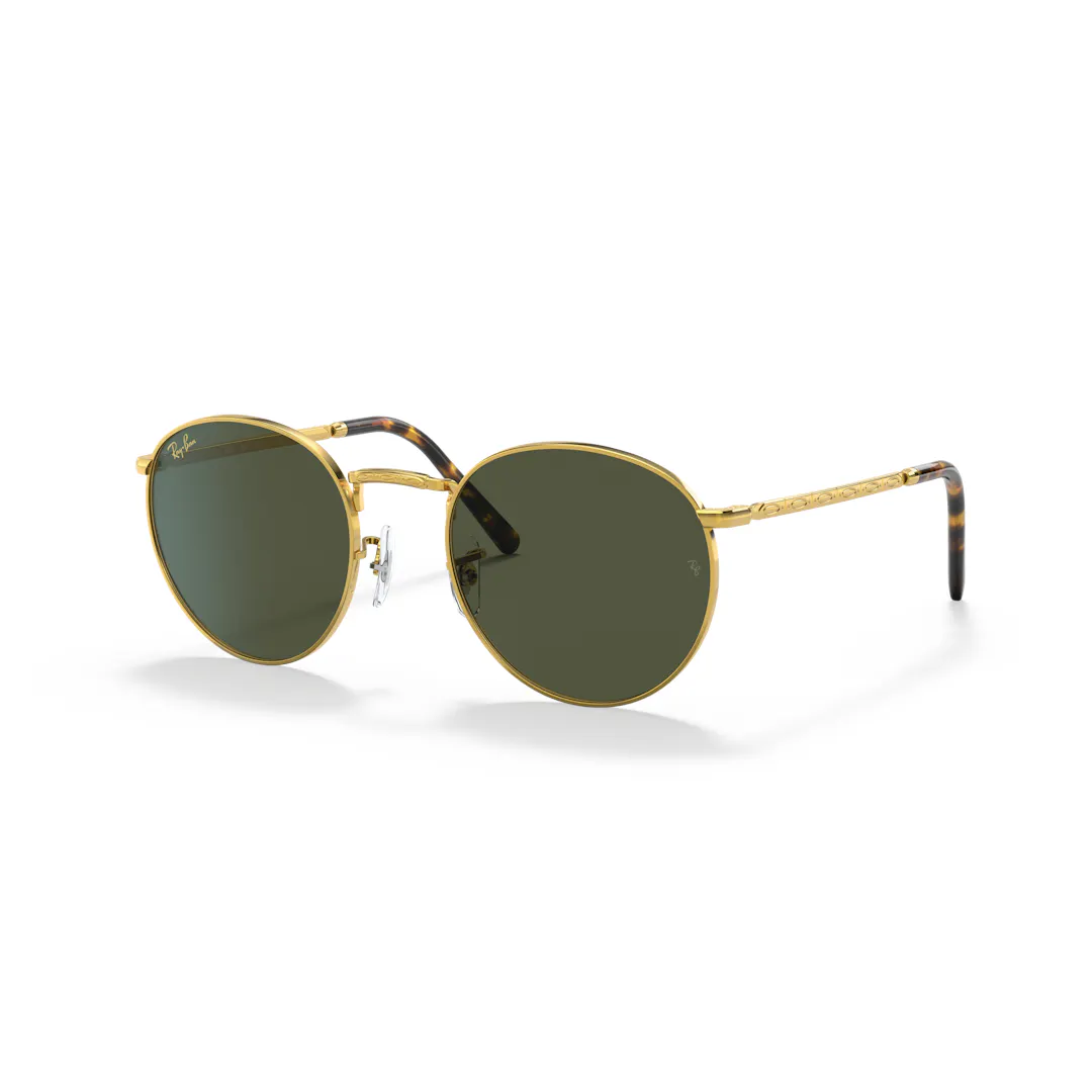 Ray-Ban New Round 0RB3637 Solbriller - Runde Guld