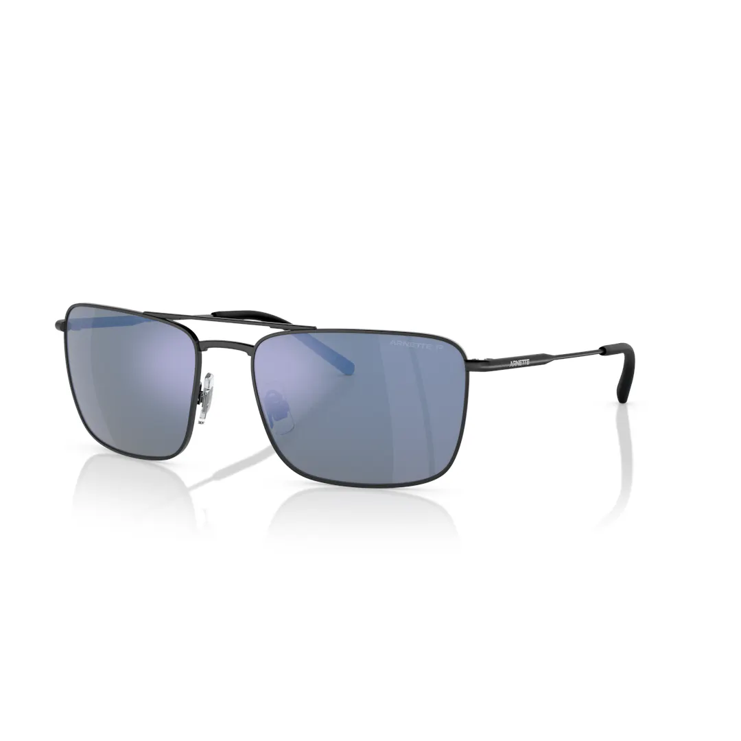 Photos - Sunglasses Arnette AN 3088 - Rectangle Square Black polarized mirrored