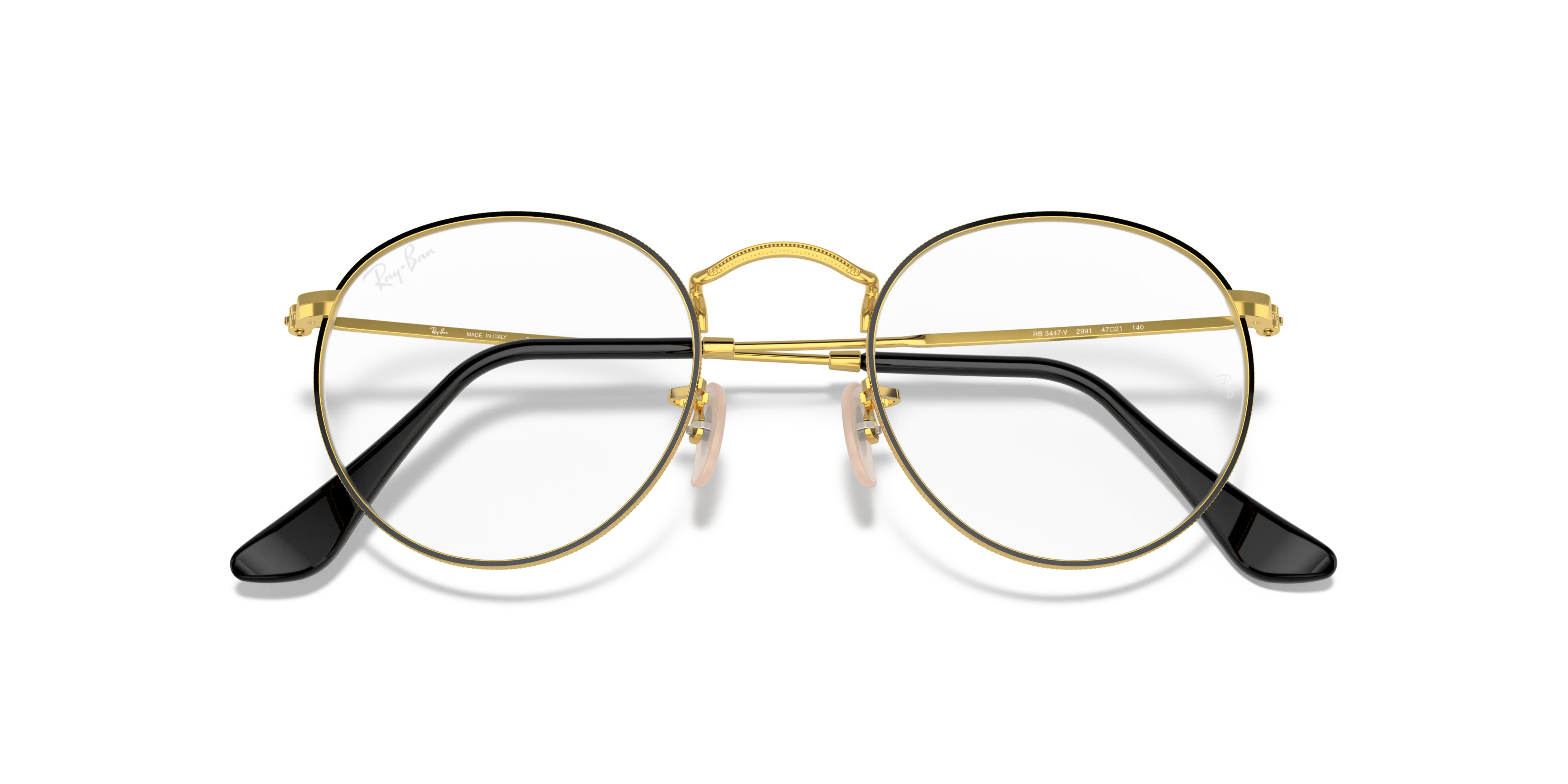 Folded, RAY-BAN Round Metal Optics RX3447V 2991