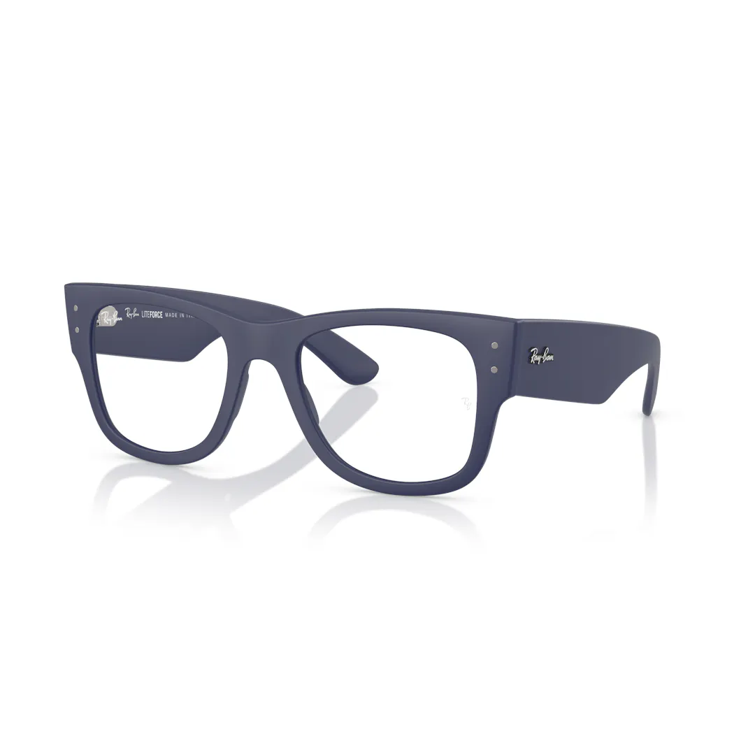 Ray-Ban Eyeglasses Unisex Mega Wayfarer Optics Liteforce - Sand Blue Frame Clear Lenses Polarized 52-21