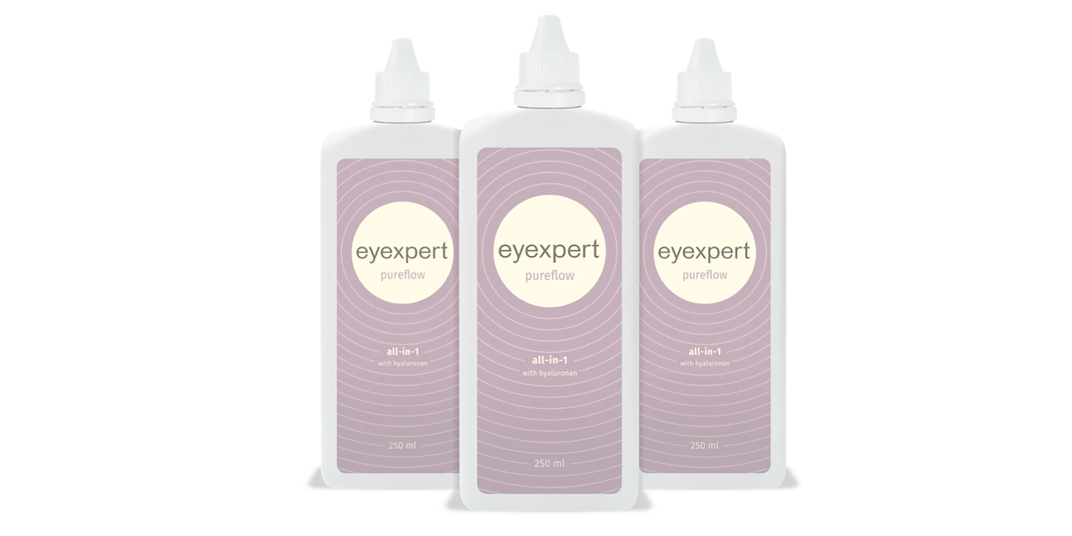 Front, Eyexpert Pureflow 3 x 250ml