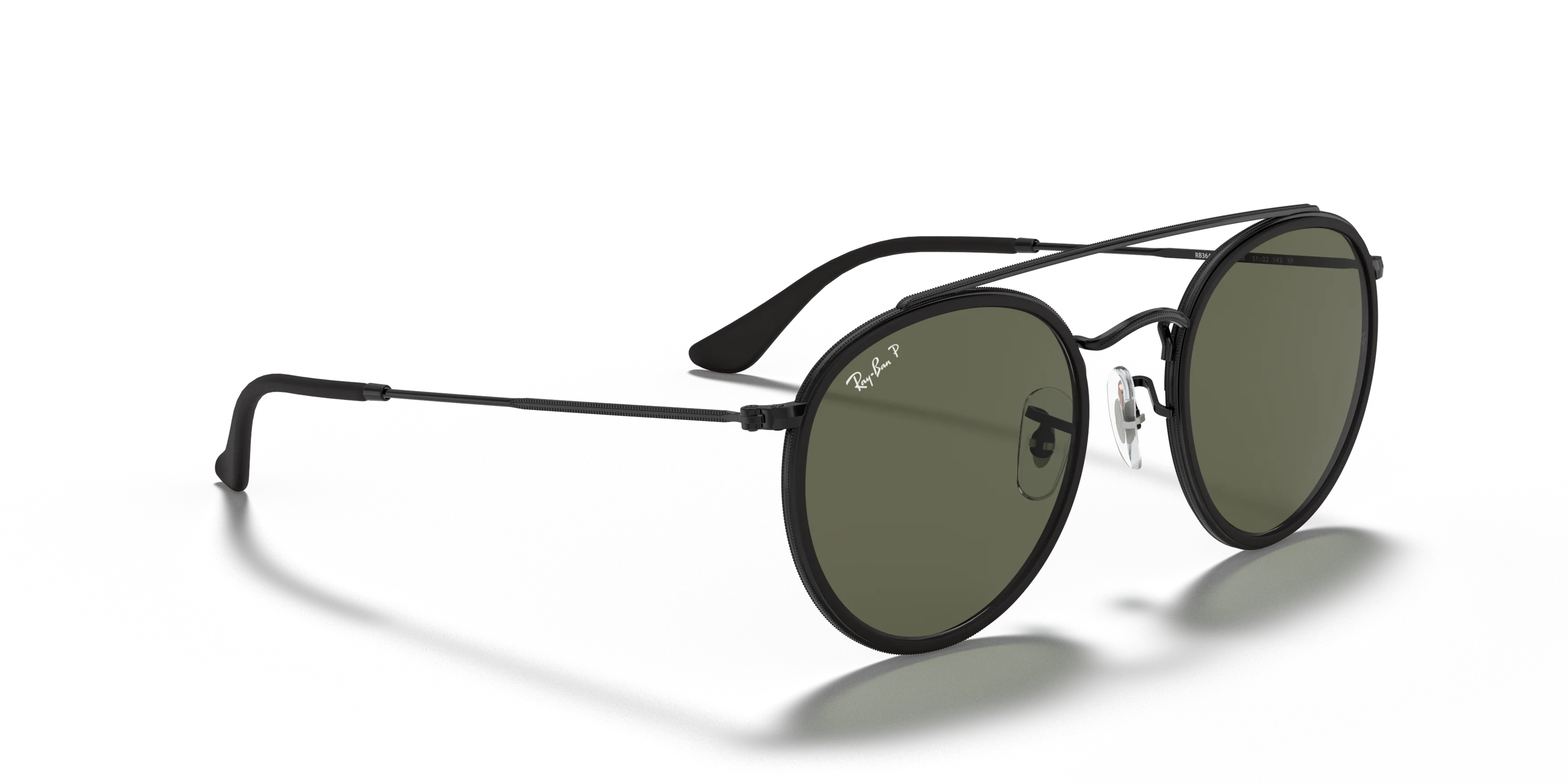 Angle_Right01, RAY-BAN Round Double Bridge RB3647N 002/58
