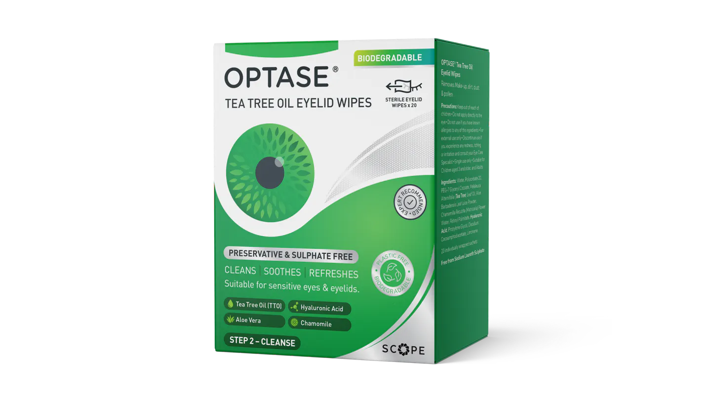 Angle_Left01, Optase TTO Eyelid Wipes