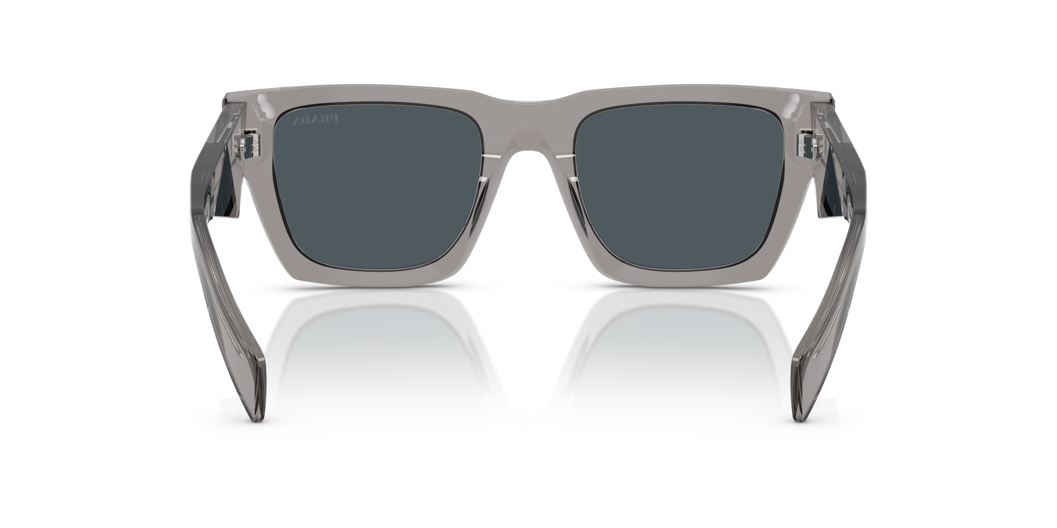 Prada PR A06S rectangle Sunglasses with Black frame and Grey