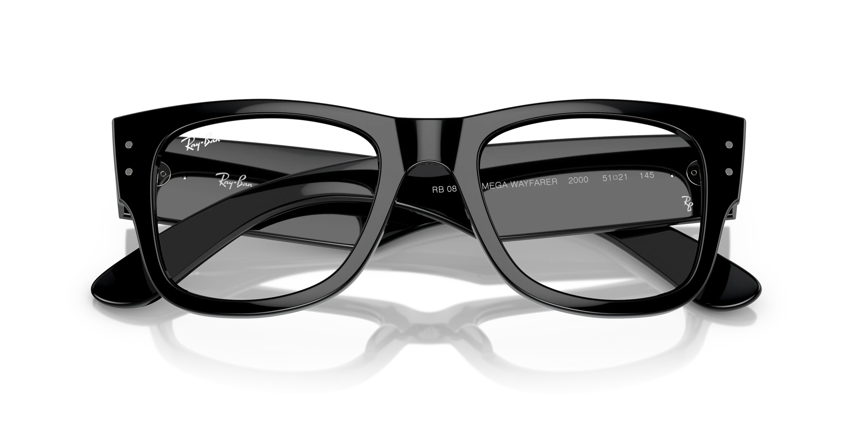 Folded, RAY-BAN Mega Wayfarer Optics RX0840V 2000