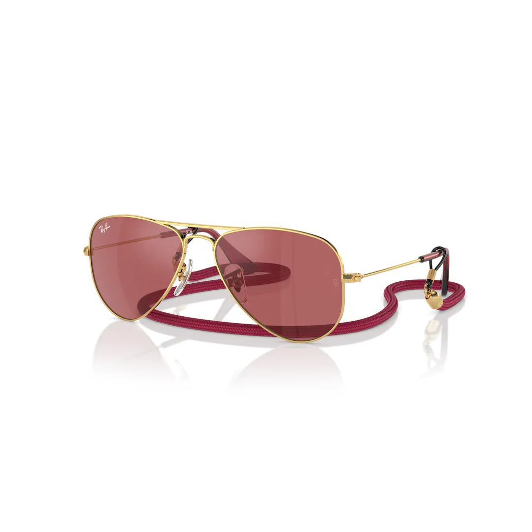 Ray-Ban Kids 0RJ9506S Solbriller - Pilot Guld Spejlede Linser