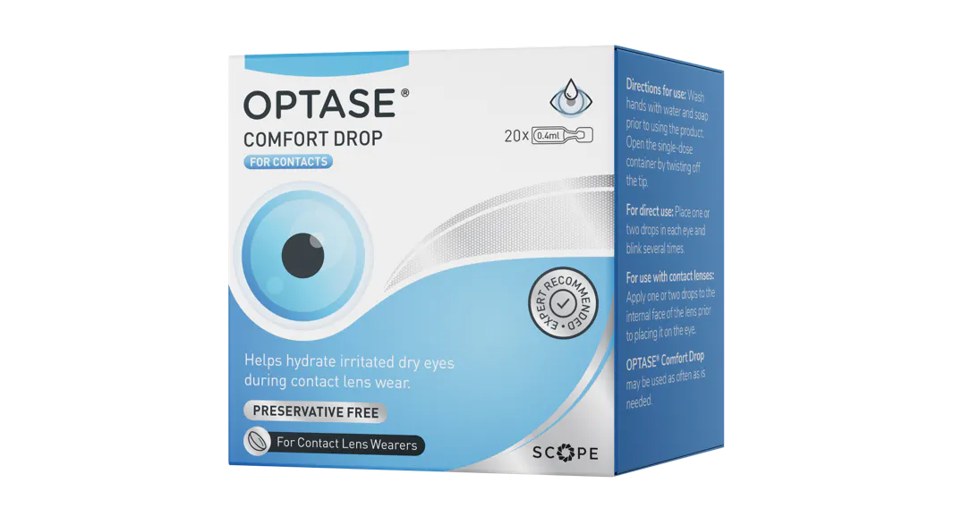 Angle_Left01, Optase Comfort Drop Preservative Free Eye Drops 20 x 0.4ml