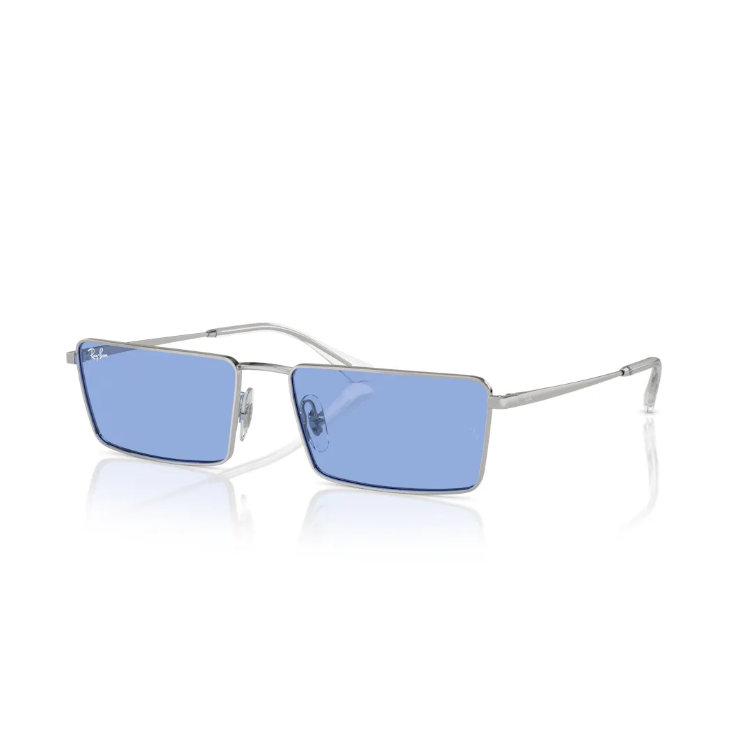 Ray-Ban Emy Bio Based 0RB3741 Solbriller - Firkantede Sølv