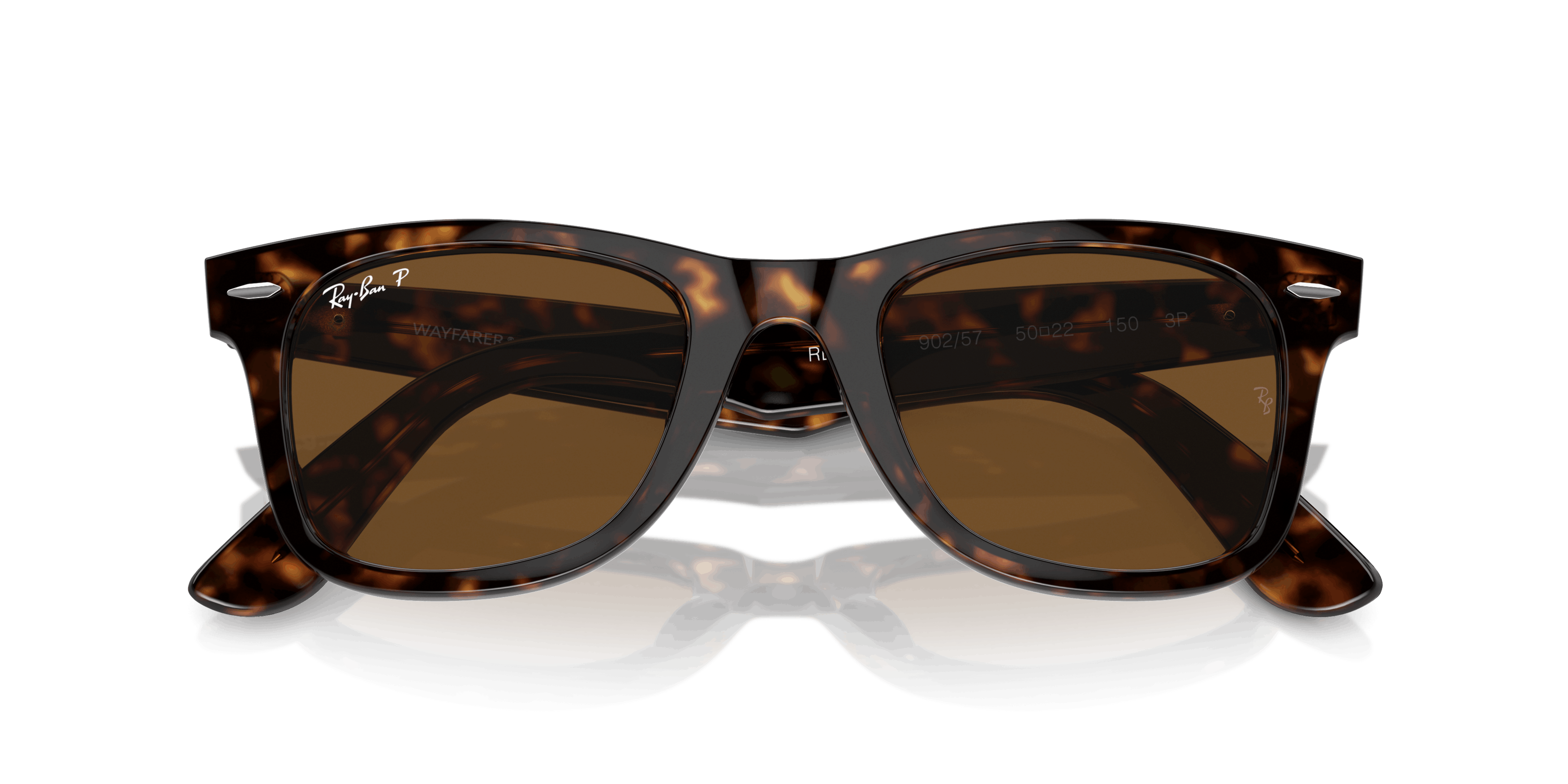 Folded, Ray-Ban Original Wayfarer Classic 0RB2140 902/57 Solbriller