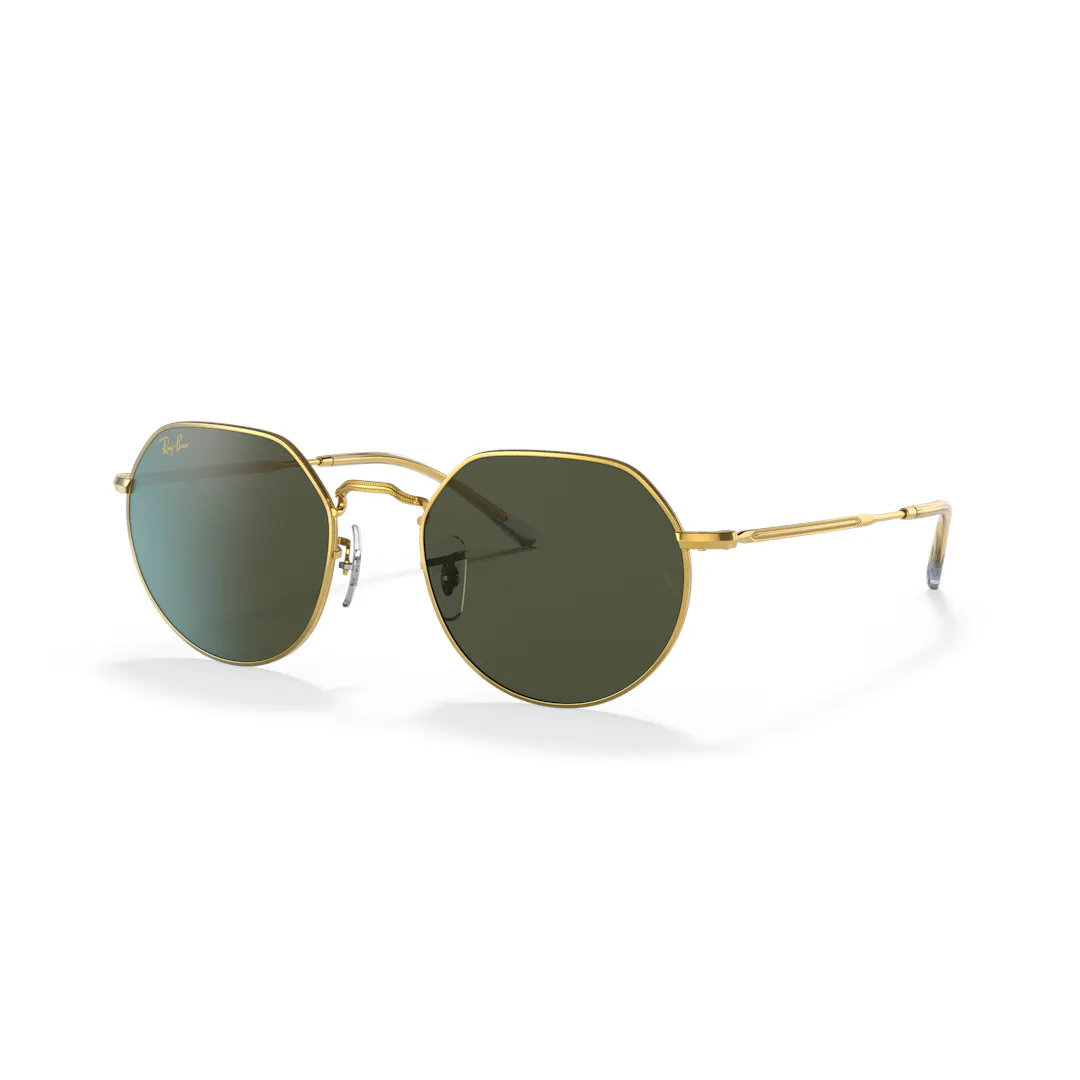 Ray-Ban Jack 0RB3565 Solbriller - Runde Guld Ray-Ban Jack 0RB3565 Solbriller - Runde Guld