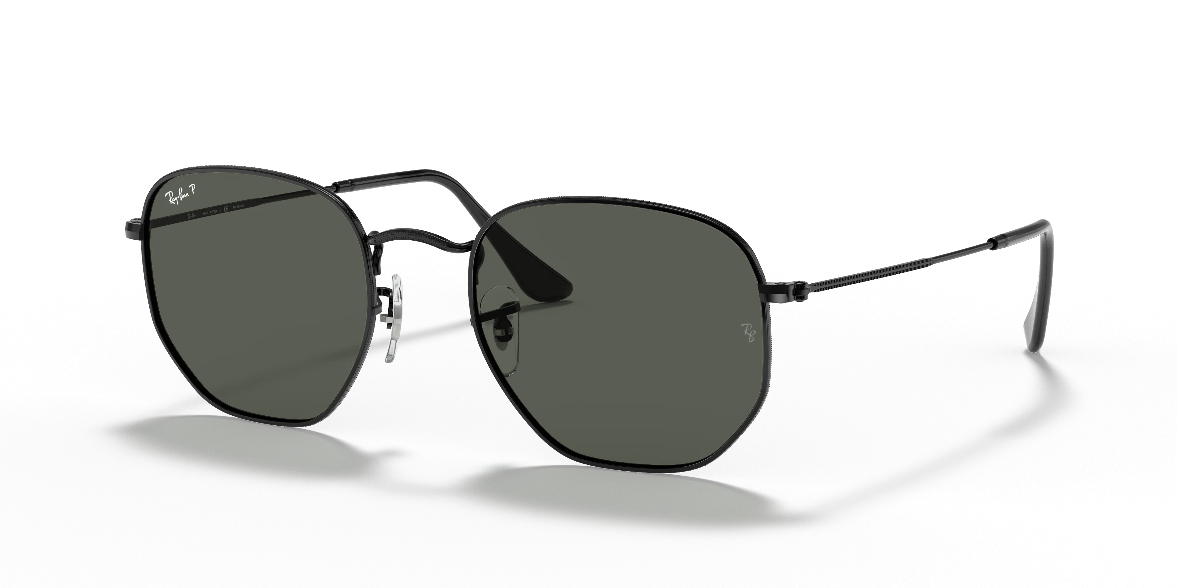 Angle_Left01, Ray-Ban Hexagonal Flat Lenses RB 3548N Sunglasses
