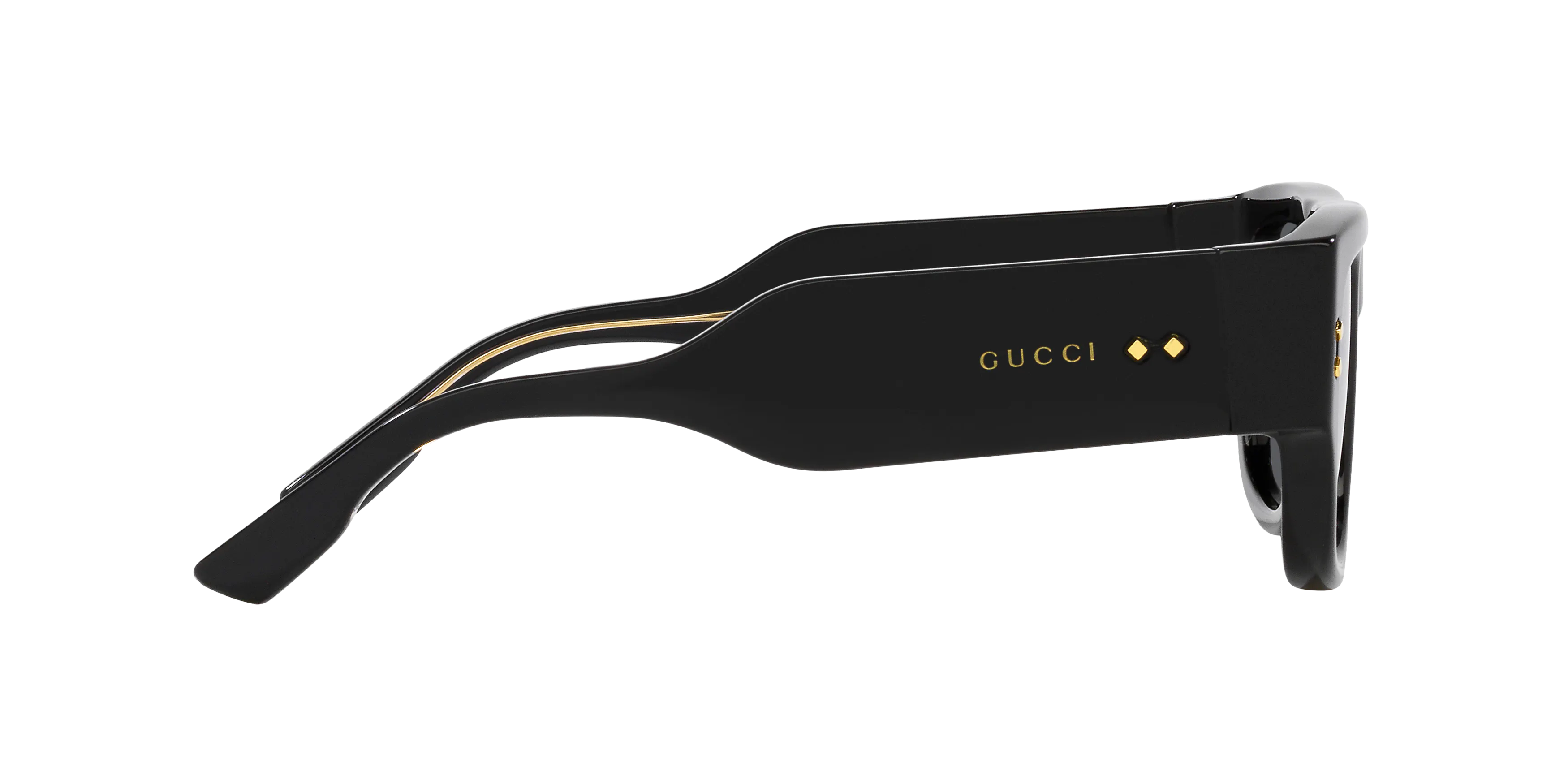 Gucci GG1262S rectangle Sunglasses with Black frame and Grey