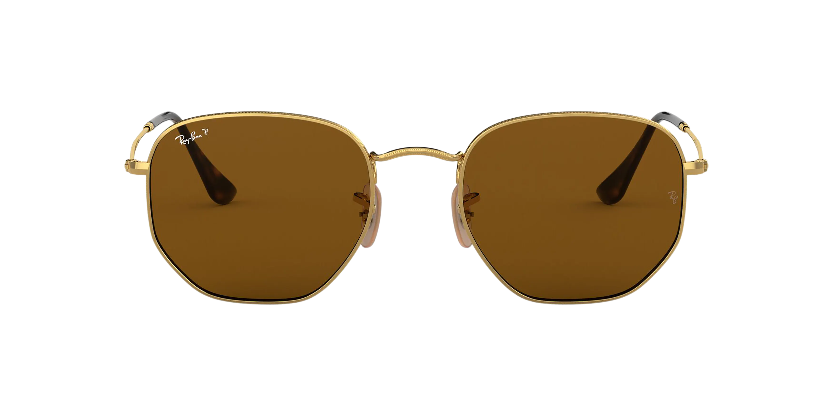 Front, Ray-Ban Hexagonal Flat Lenses RB3548N 001/57