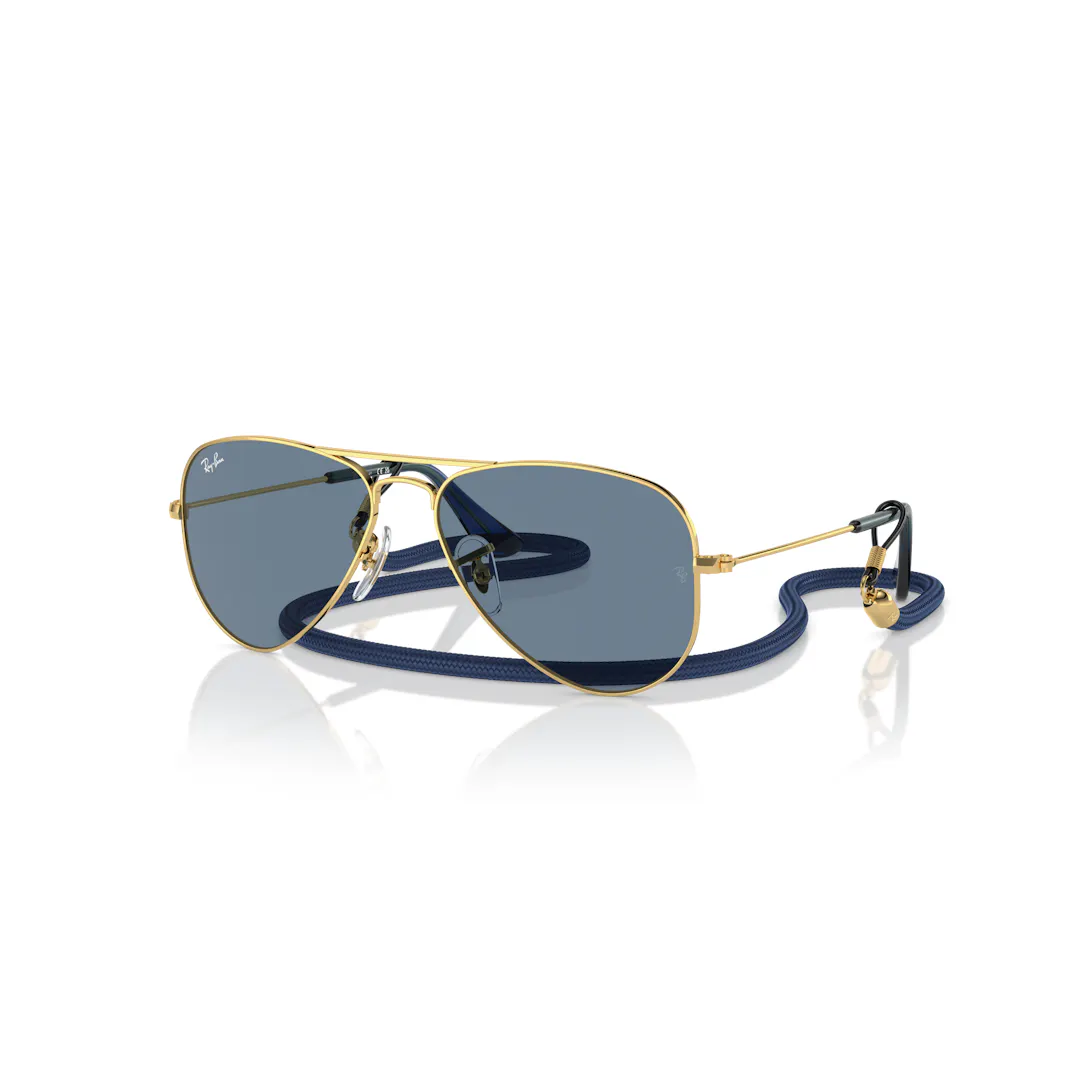 Ray-Ban Kids 0RJ9506S Solbriller - Pilot Guld Spejlede Linser