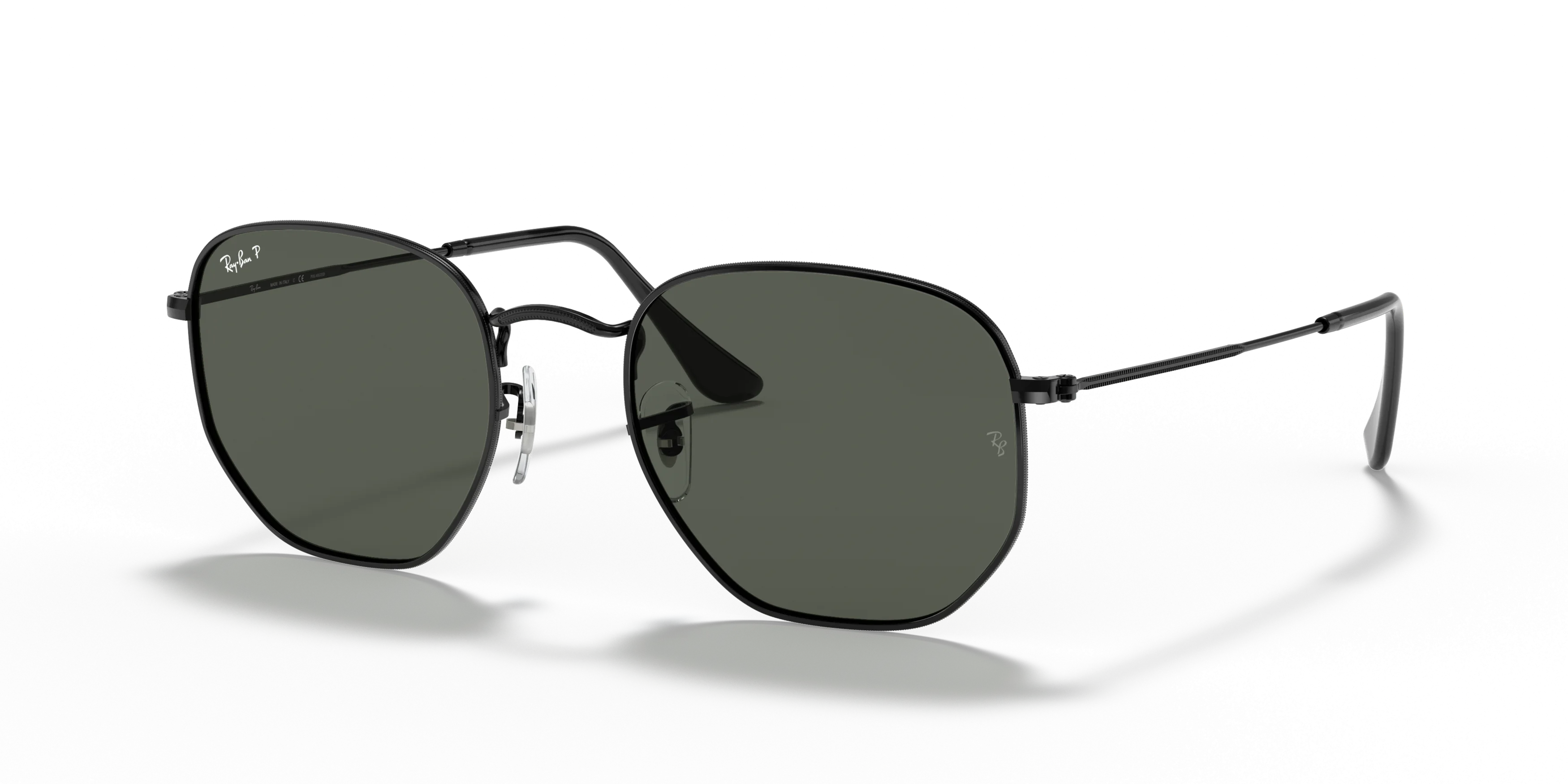 Angle_Left01, Ray-Ban Hexagonal Flat Lenses RB3548N 002/58 Solglasögon