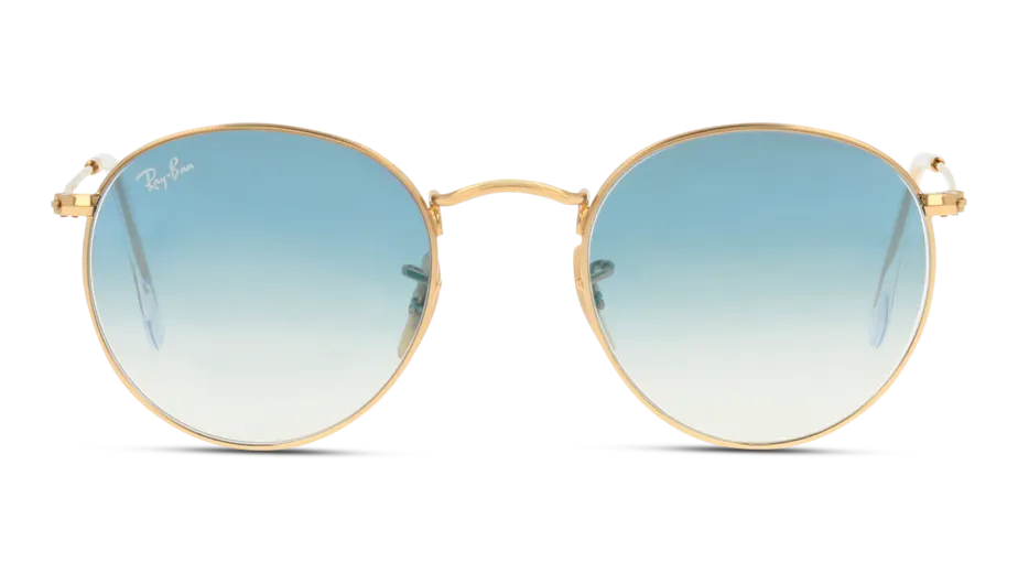 Front, RAY-BAN Round Flat Lenses RB3447N 001/3F