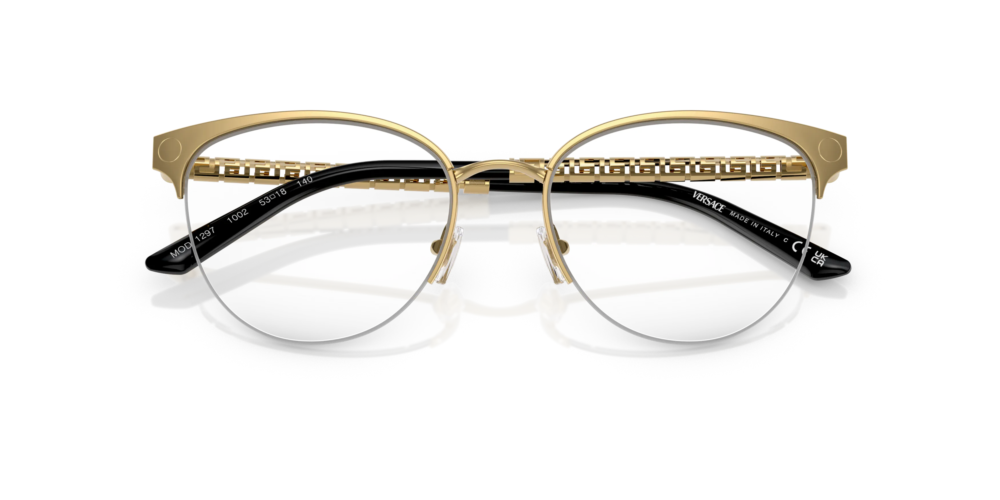 Versace VE1297 cateye Glasses with Gold frame | David Clulow