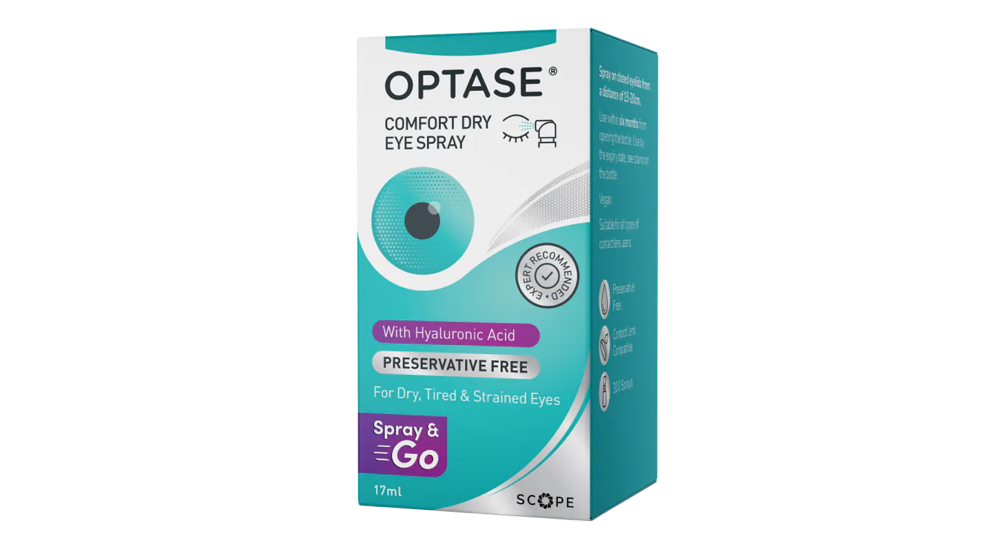 Front, Optase Comfort Dry Eye Spray 1 x 17ml