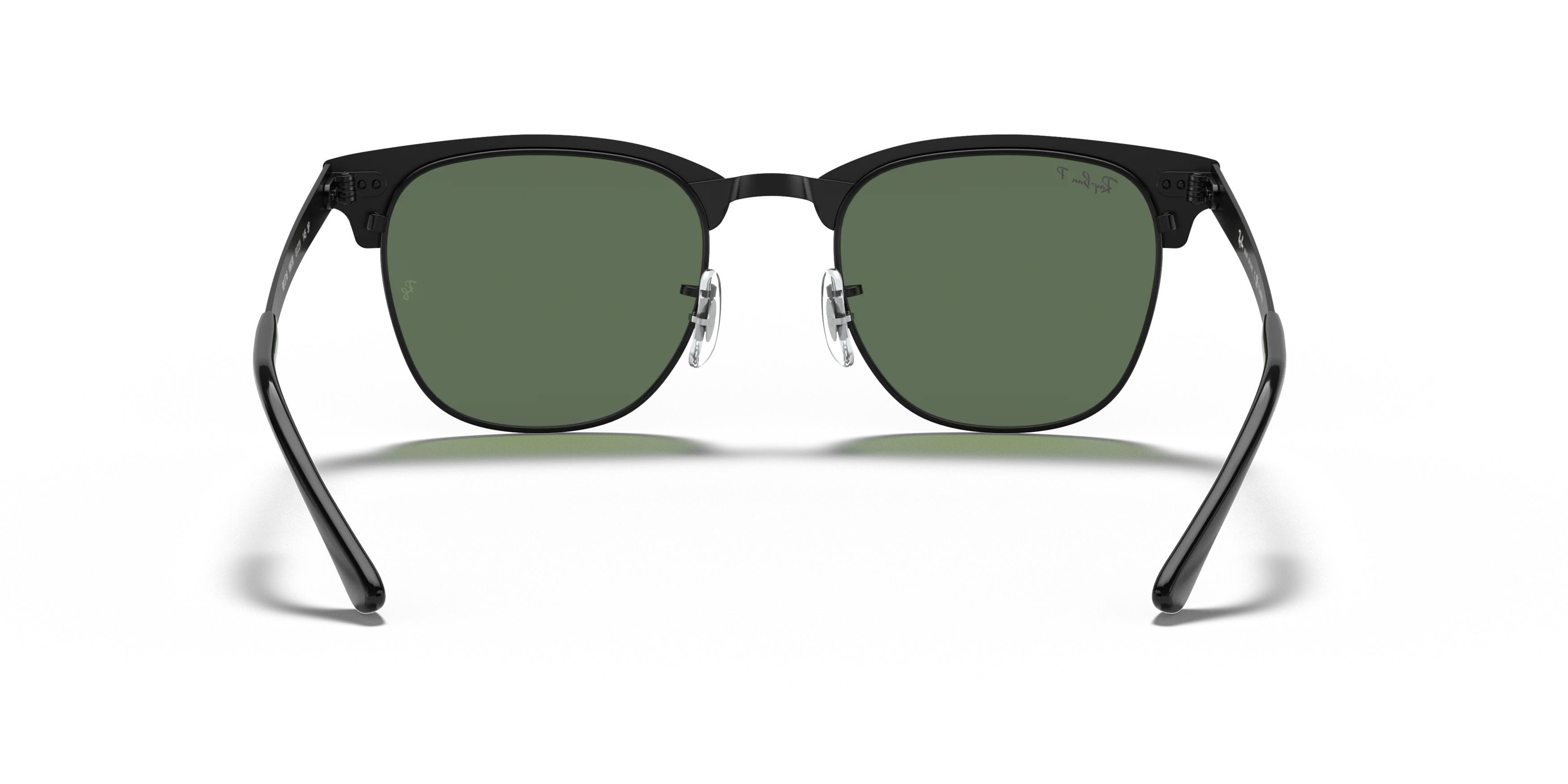 Ray-Ban RB3716 Clubmaster Metal square Sunglasses with Black frame