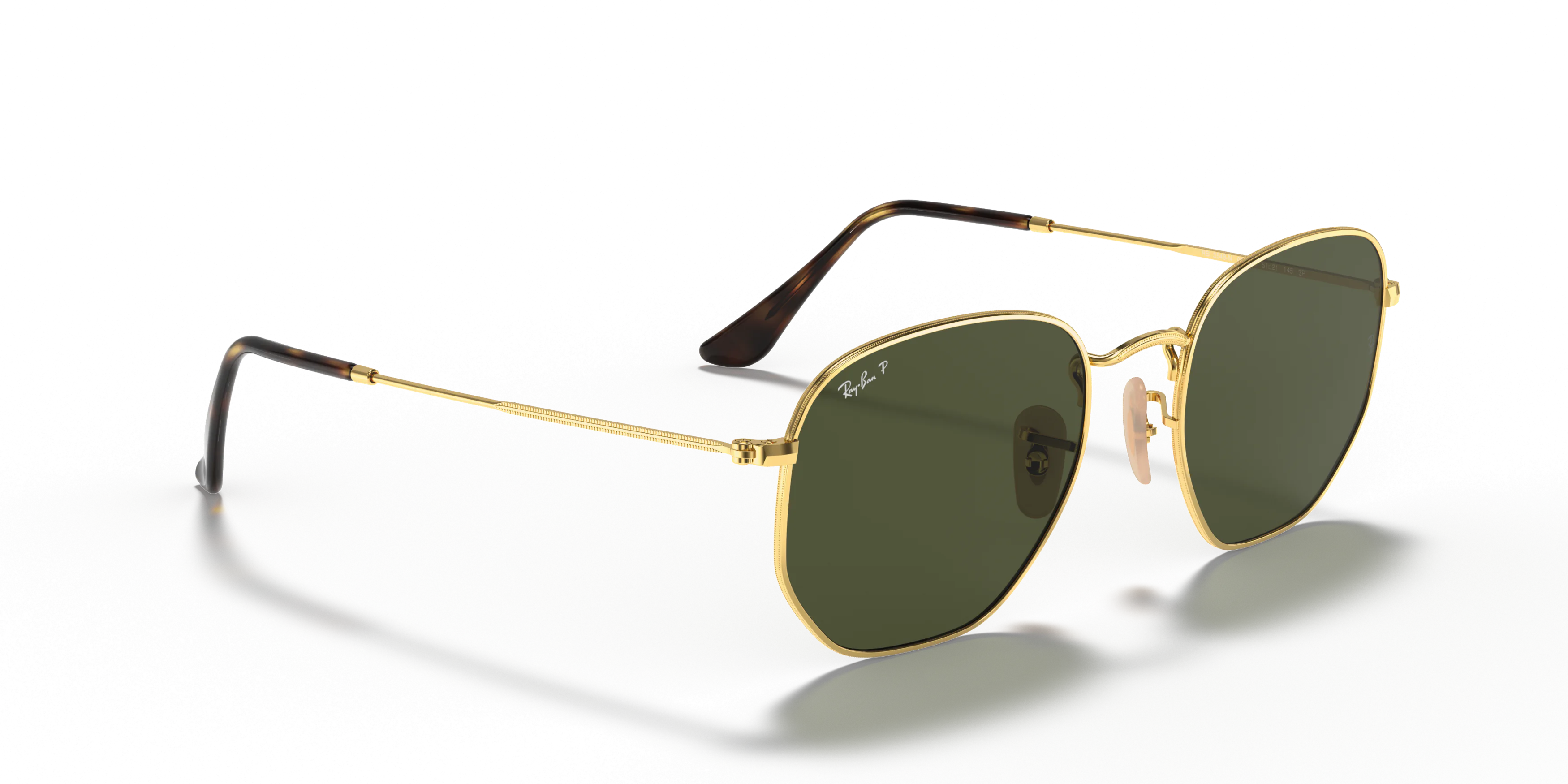 Angle_Right01, Ray-Ban Hexagonal Flat Lenses RB3548N 001/58