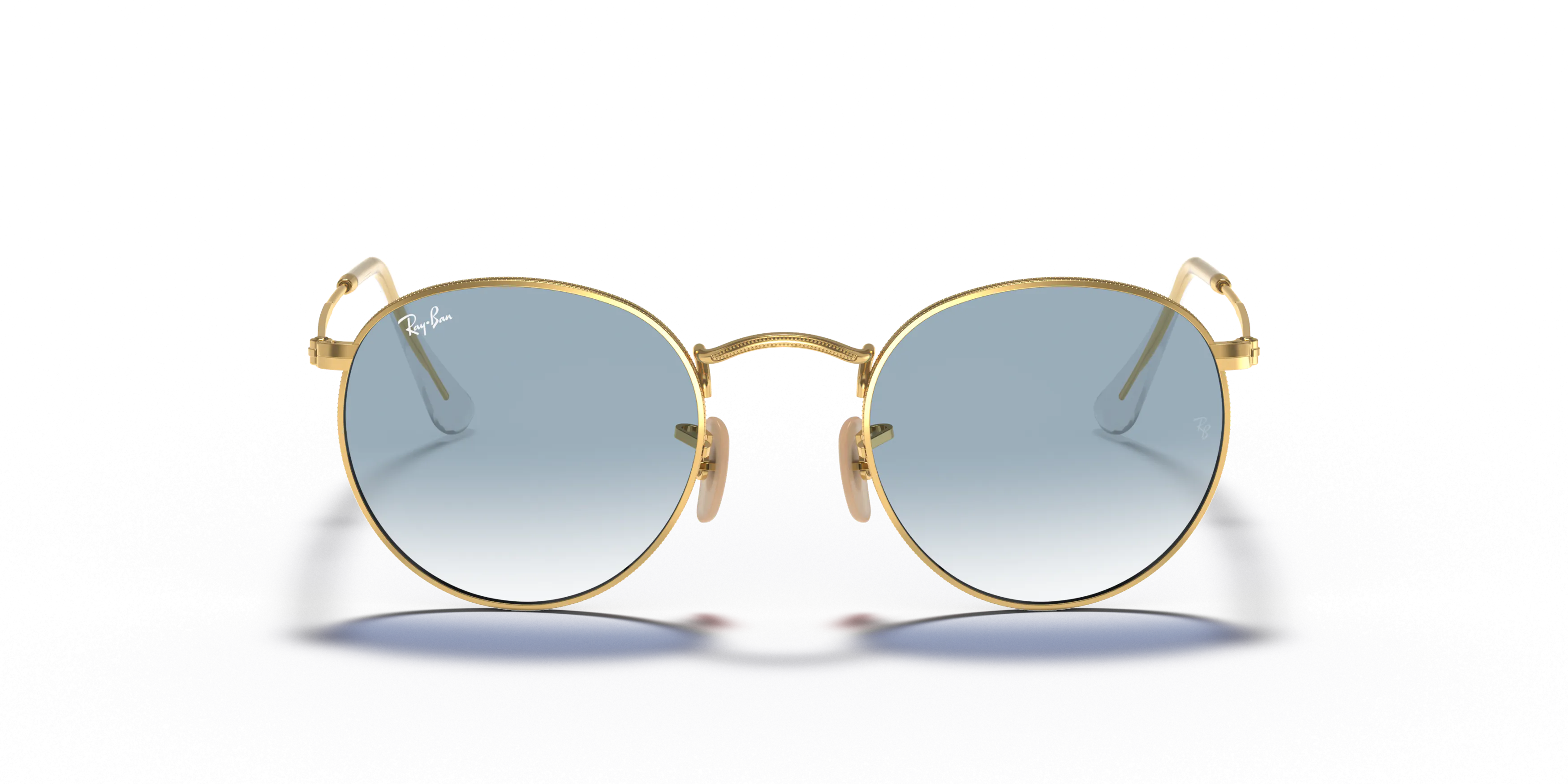 Front, Ray-Ban Round Flat Lenses RB 3447N Sunglasses