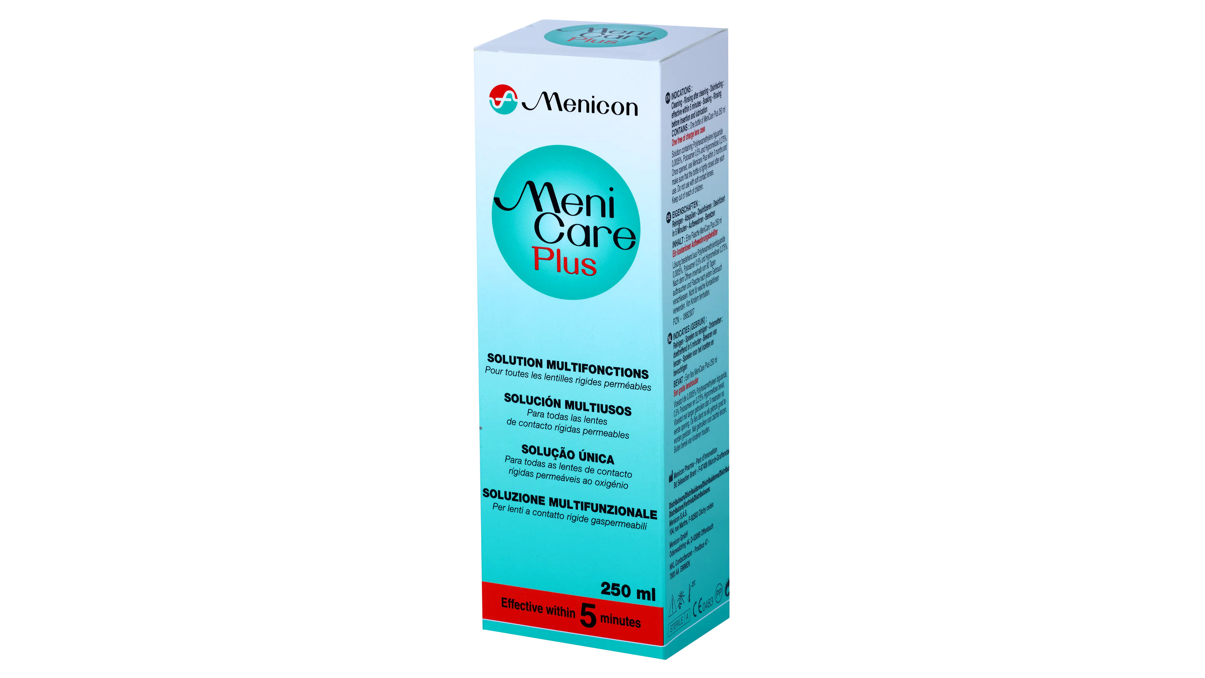 Front, Menicare Plus - 250ml Multifonction FLACON MOYEN (120 À 250ML)