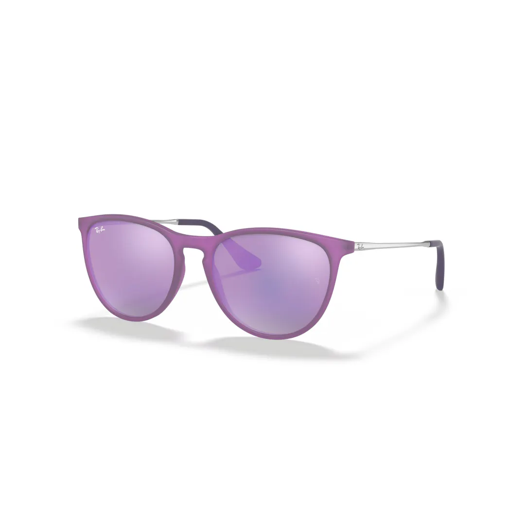 Ray-Ban Kids 0RJ9060S Solbriller - Runde Lilla Spejlede Linser