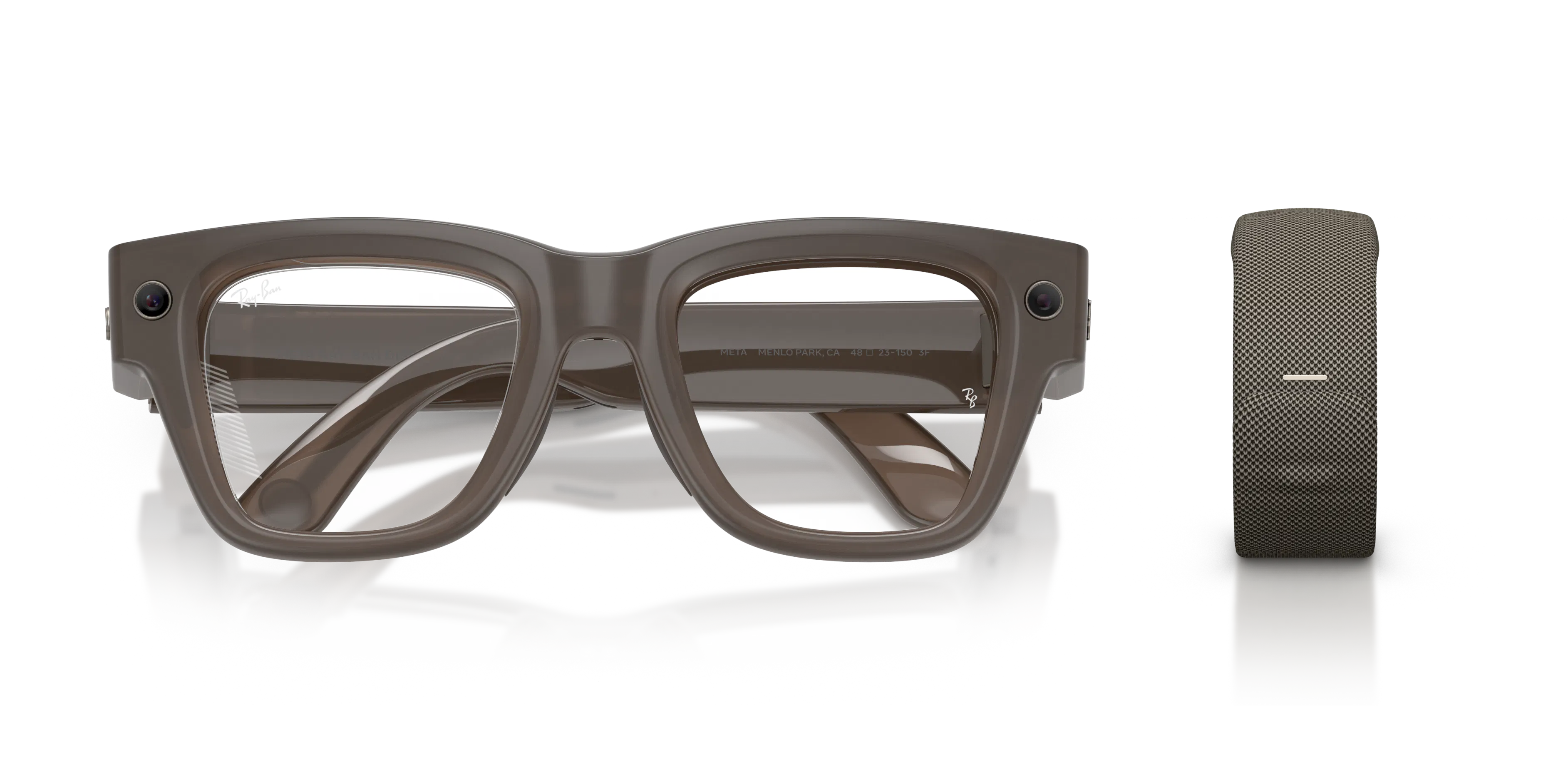 Folded, Meta Ray-Ban Display (Large) with Transitions® lenses