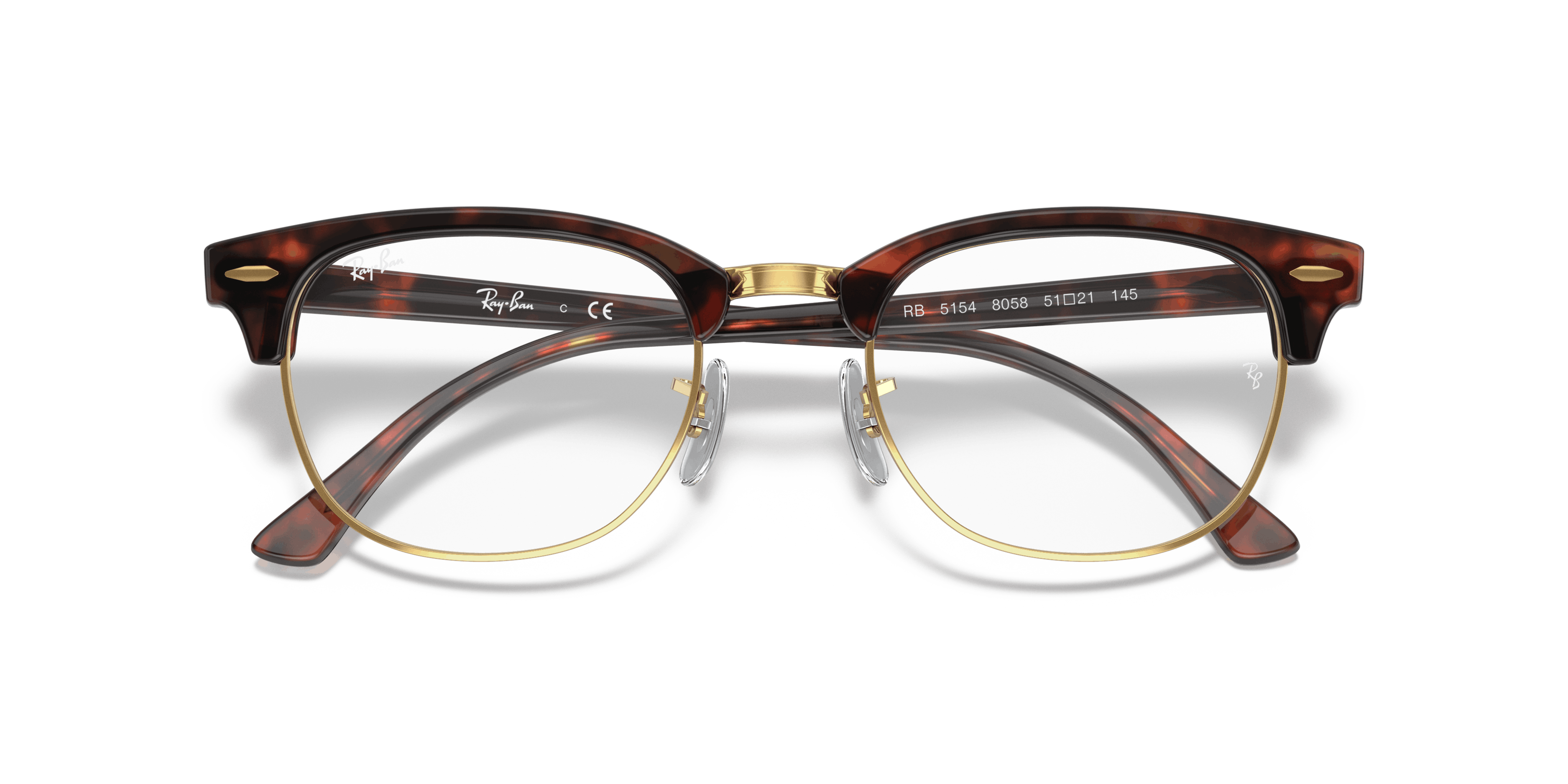 Folded, Ray-Ban Clubmaster RX 5154 Glasses