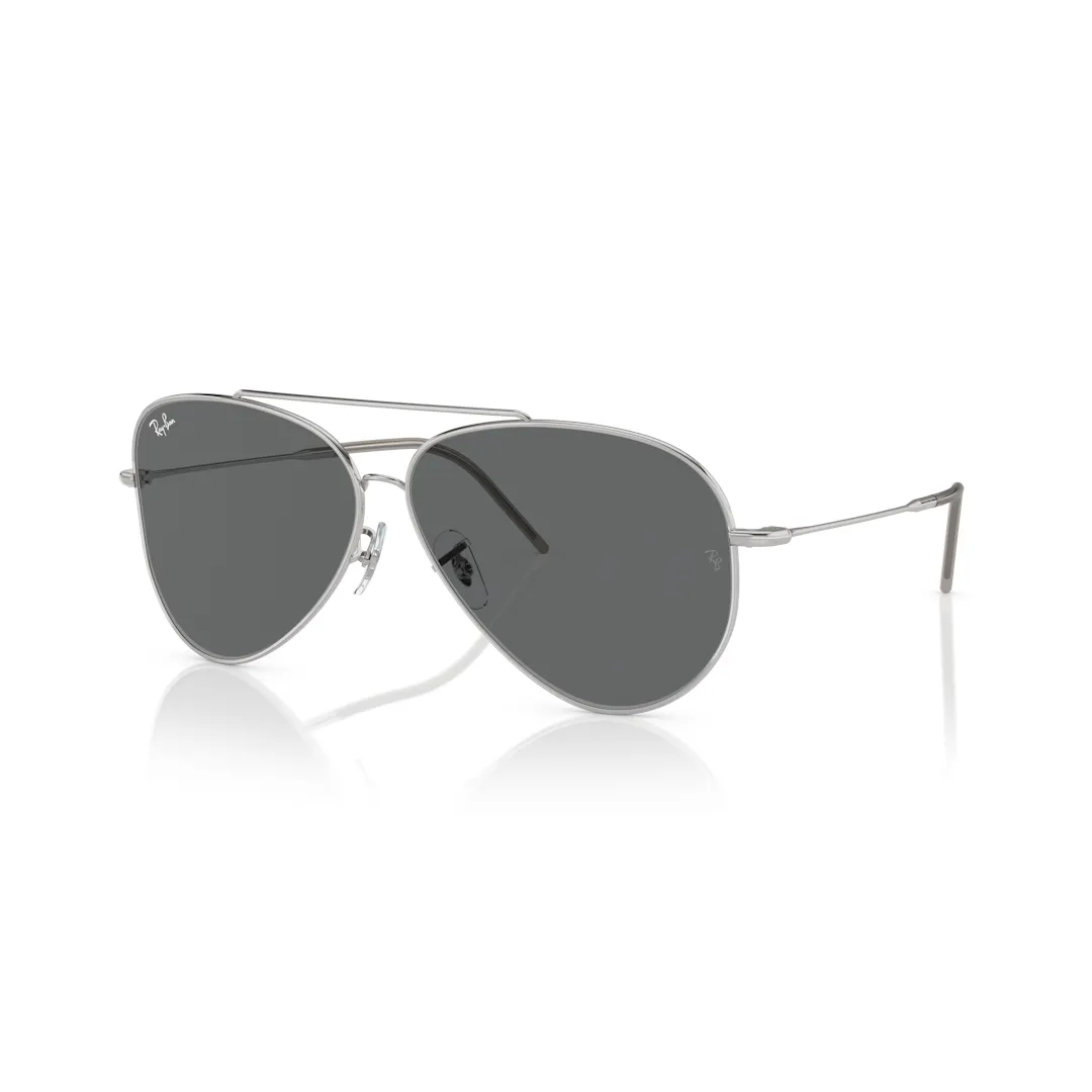 Ray-Ban Aviator Reverse 0RBR0101S Solbriller - Firkantede Sølv