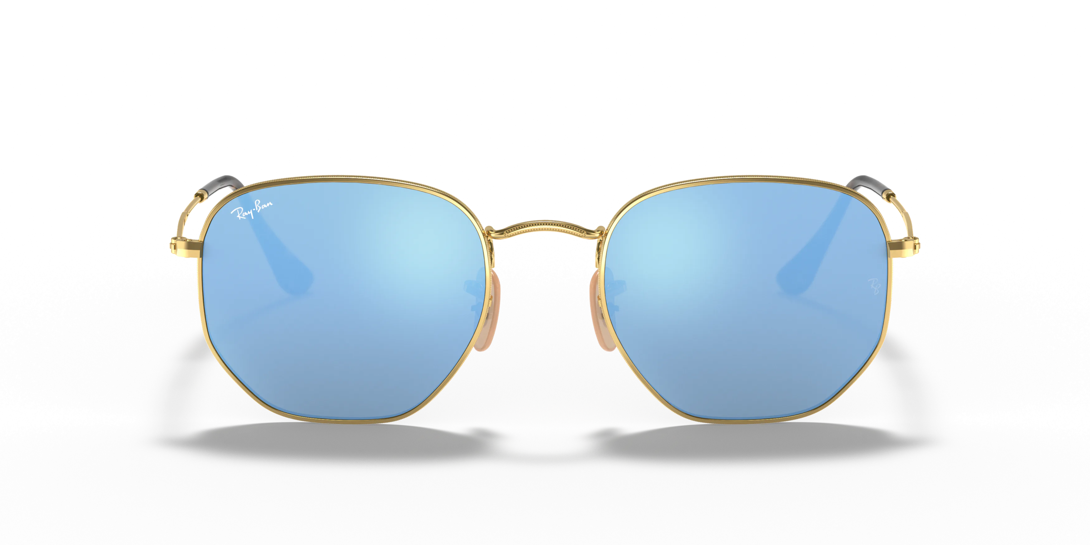 Front, Ray-Ban Hexagonal Flat Lenses RB3548N 001/9O