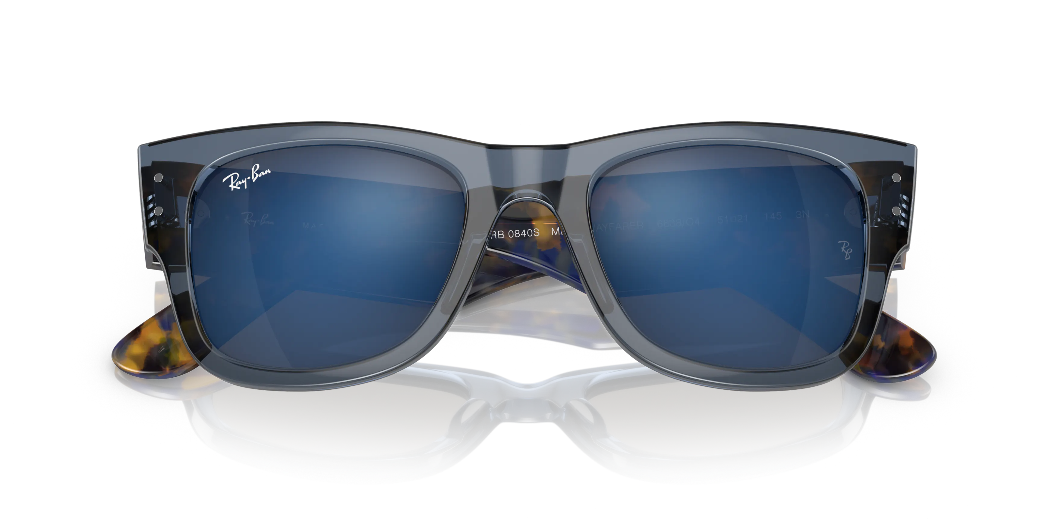 Ray-Ban RB0840S Mega Wayfarer square Sunglasses with Pink frame