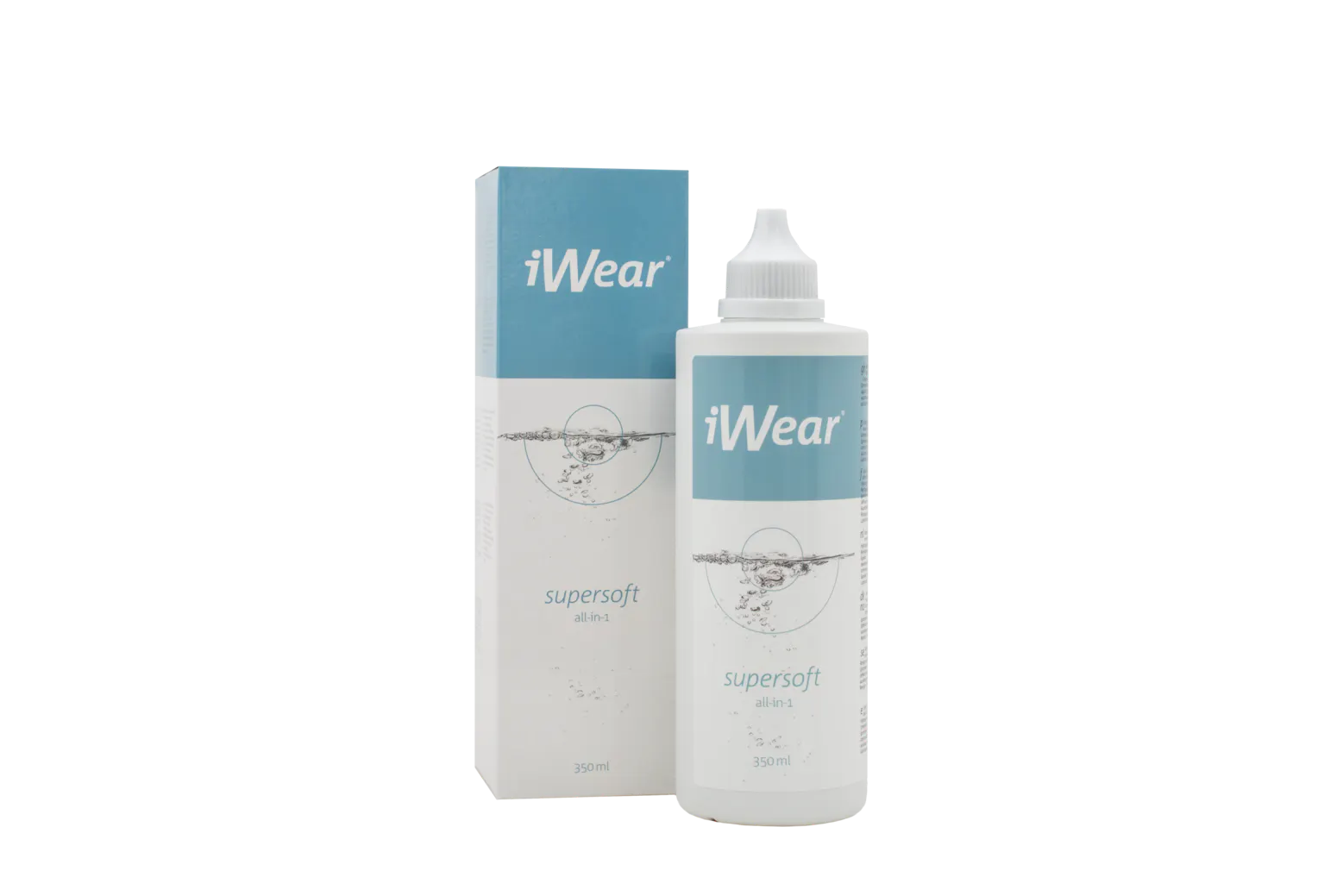 Front, iWear Supersoft Kontaktlinsevæske 350 ml