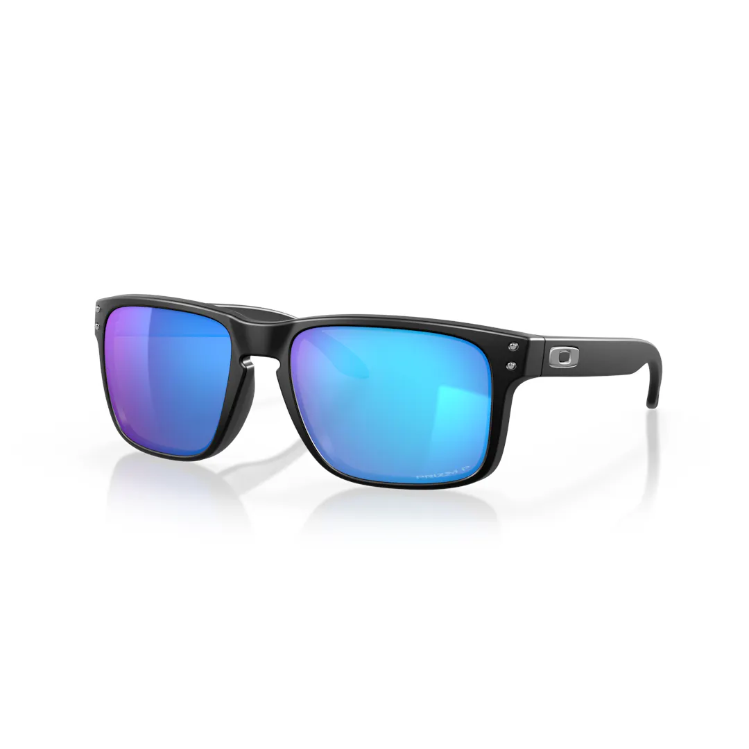 Oakley Holbrook 0OO9102 Solbriller - Firkantede Sort Polariserede og Spejlvendte Linser billede