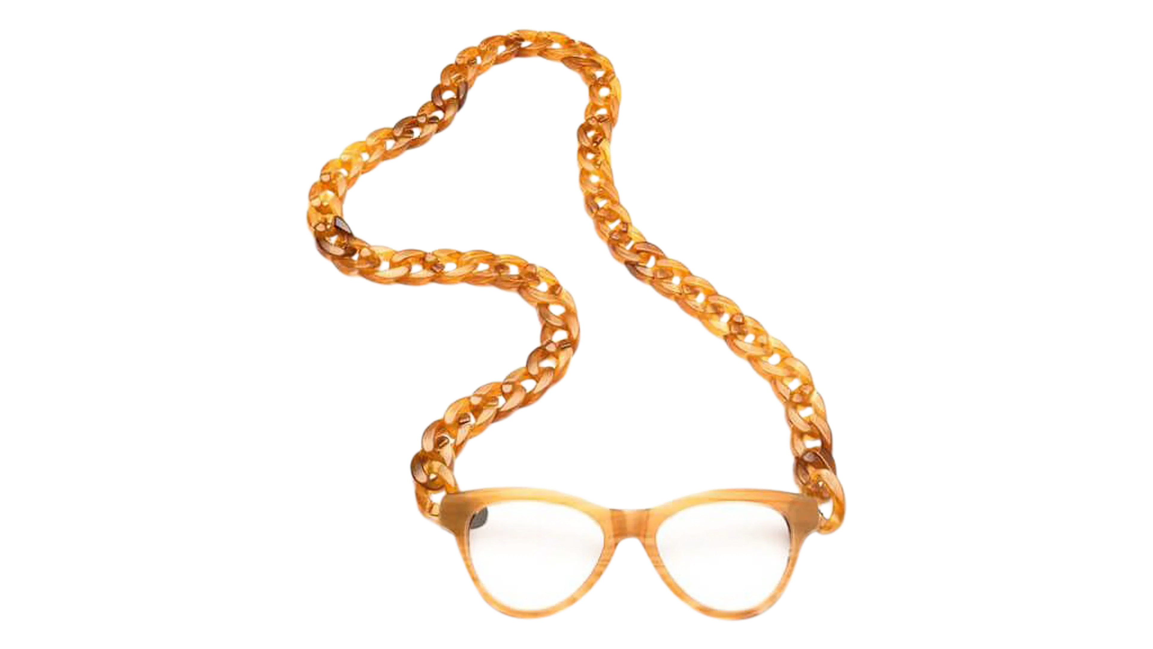 Front, CotiVision Joen - Honey (+2.50) Necklace Reading Glasses