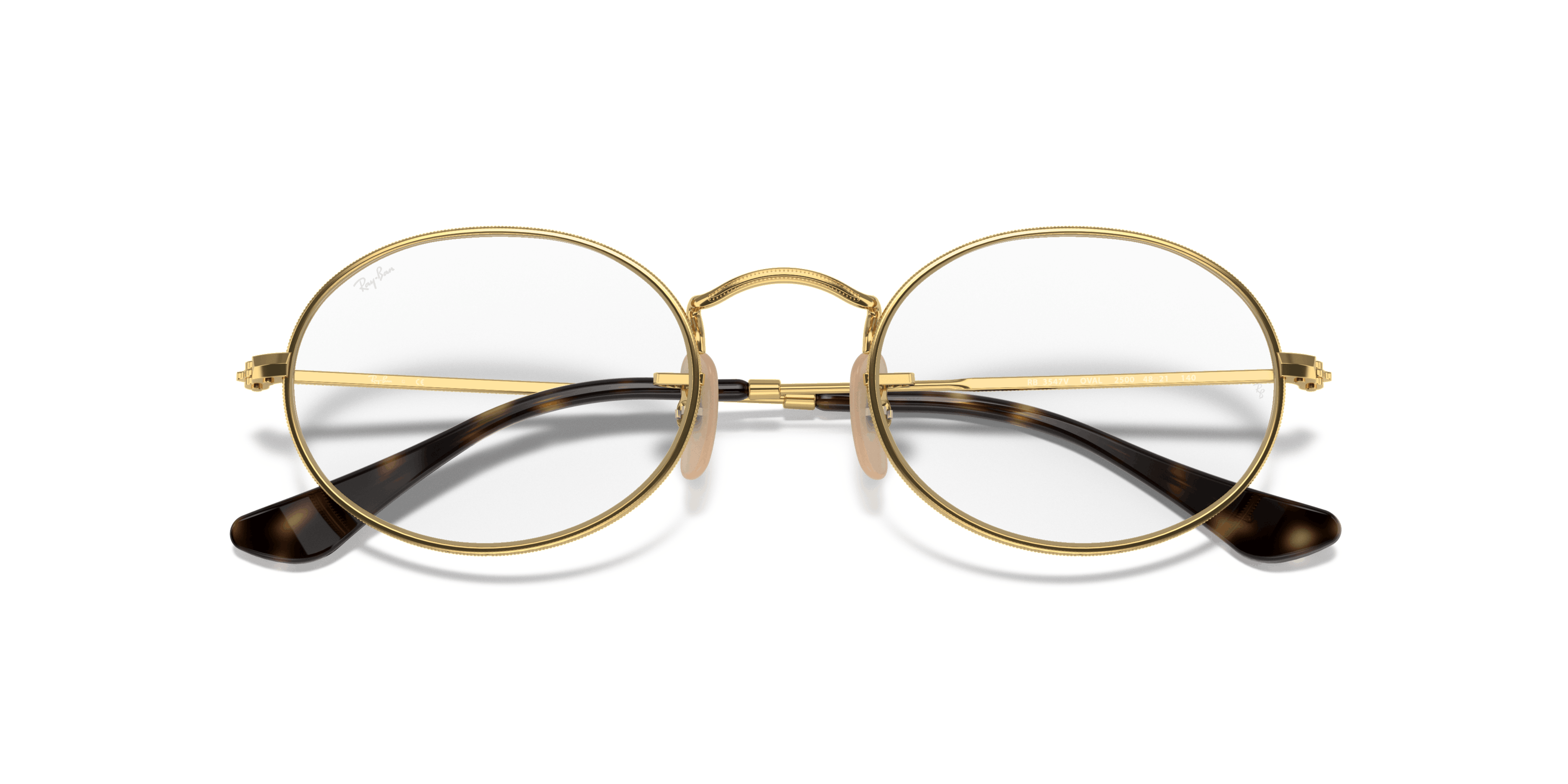 Folded, Ray-Ban OVAL RB3547V 2500
