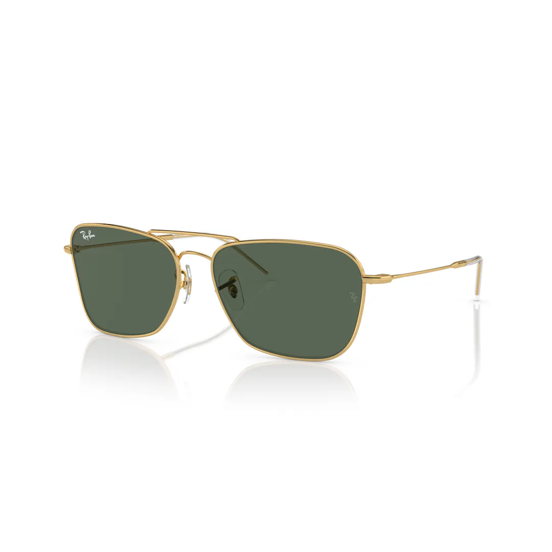Ray-Ban Caravan Reverse 0RBR0102S Solbriller - Firkantede Guld Ray-Ban Caravan Reverse 0RBR0102S Solbriller - Firkantede Guld