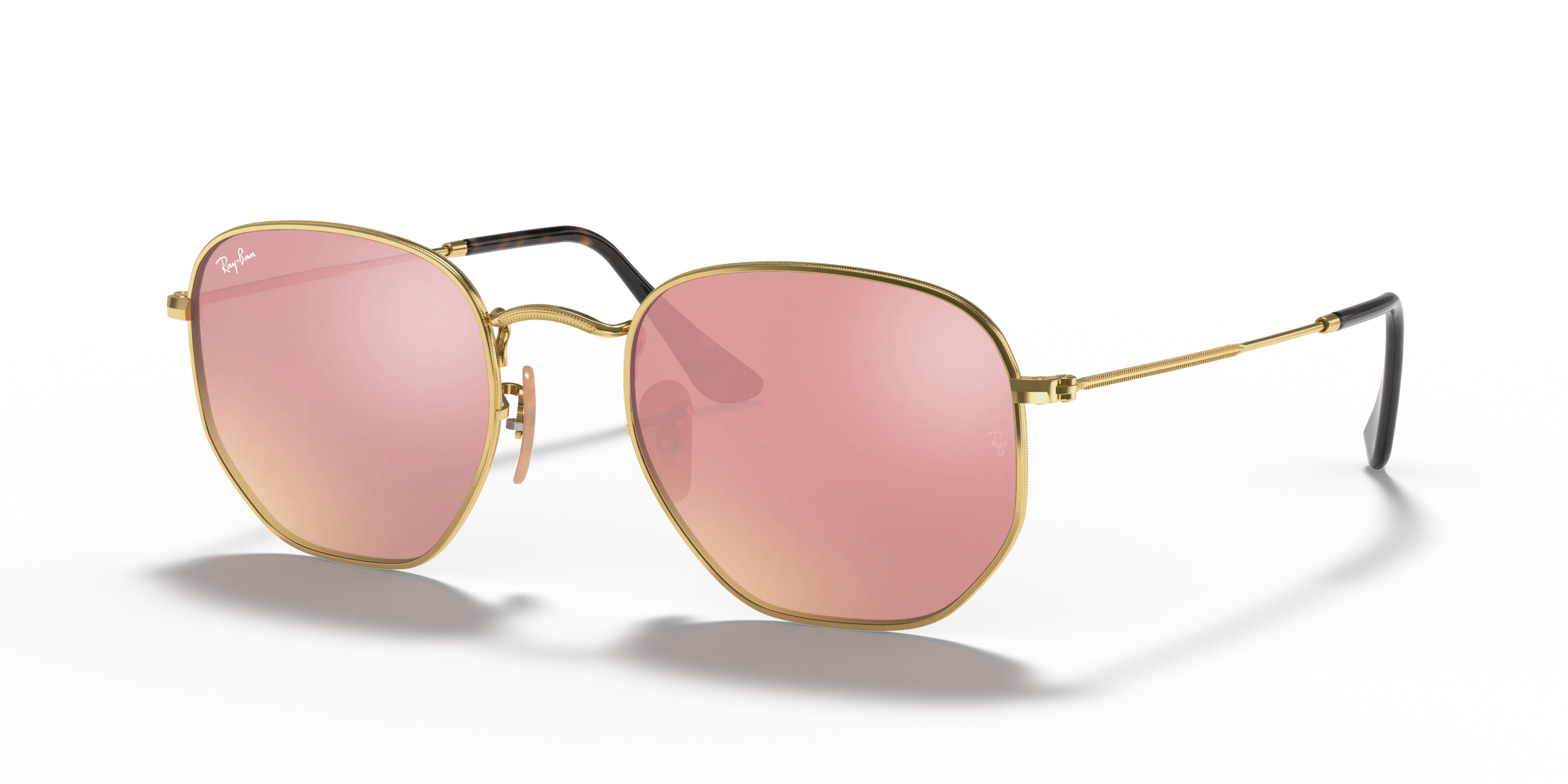 Angle_Left01, Ray-Ban Hexagonal Flat Lenses RB 3548N Sunglasses