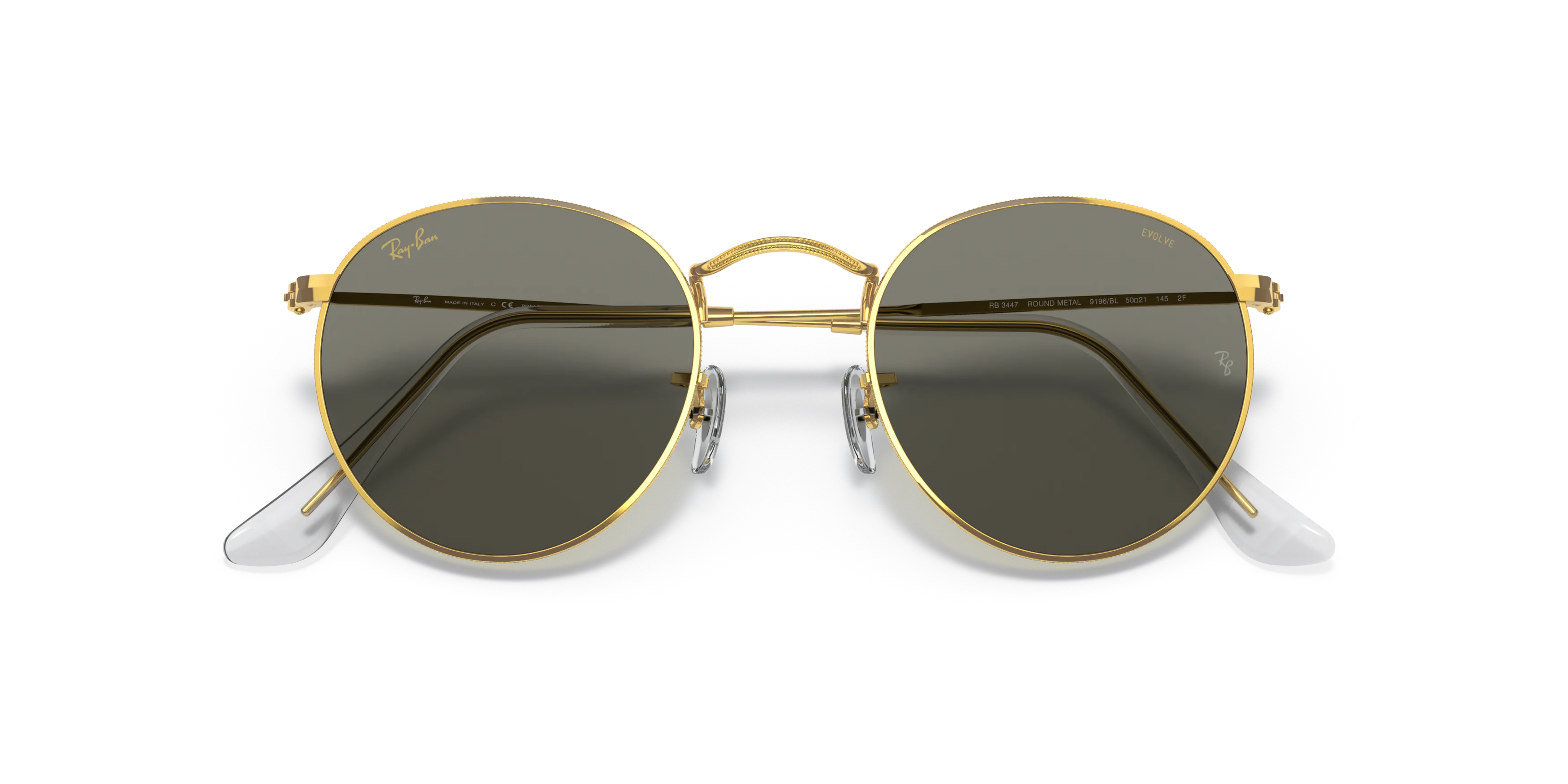 Detail05, Ray-Ban Round Blue Light Clear Evolve RB3447 Sunglasses