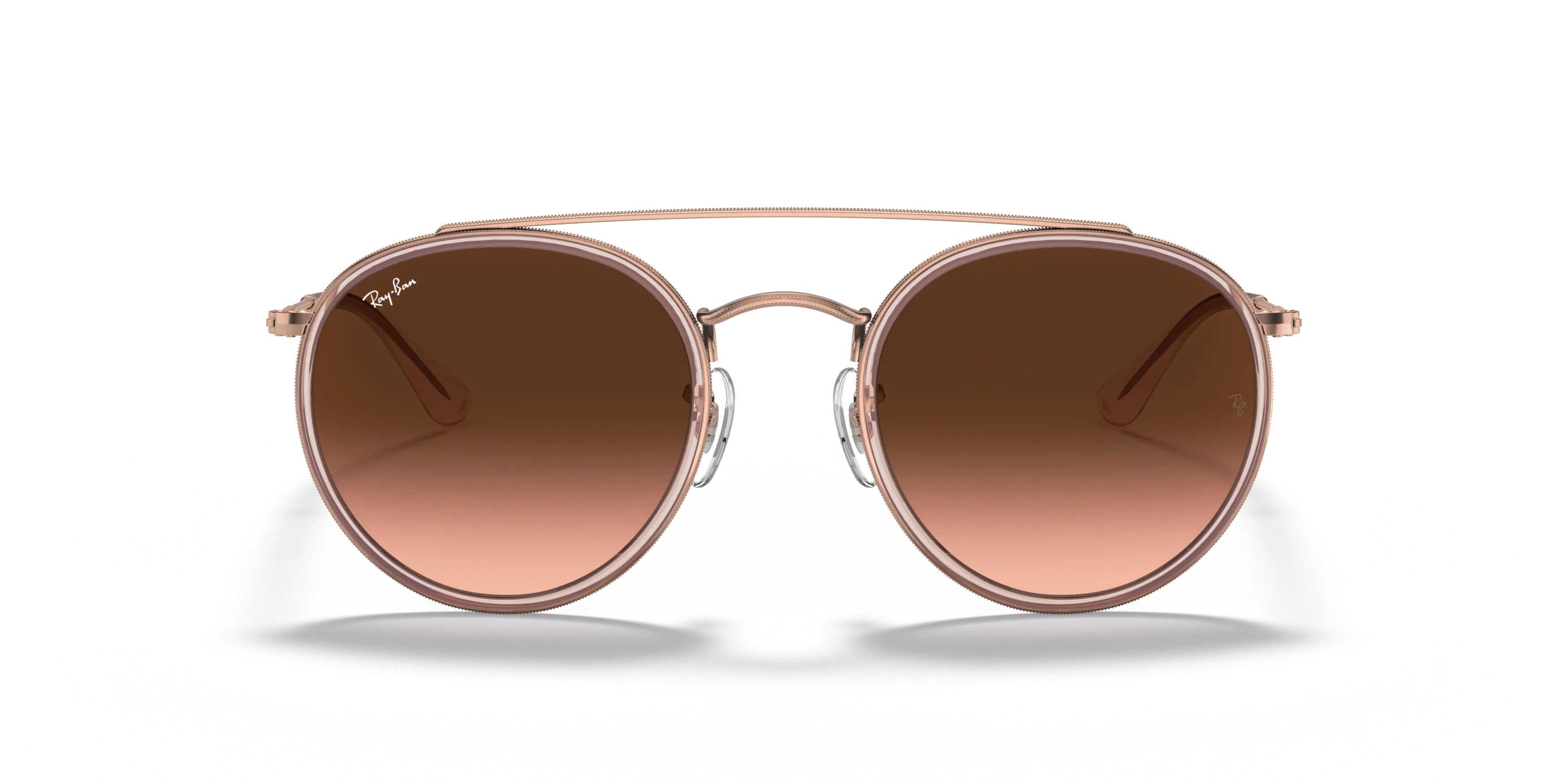 Front, RAY-BAN Round Double Bridge RB3647N 9069A5