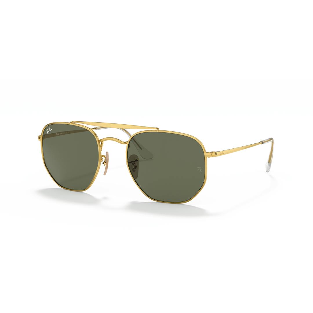 Ray-Ban Marshal RB3648 Lunettes de Soleil - Carrée Doré - Possibilité de verres correcteurs - Adapta