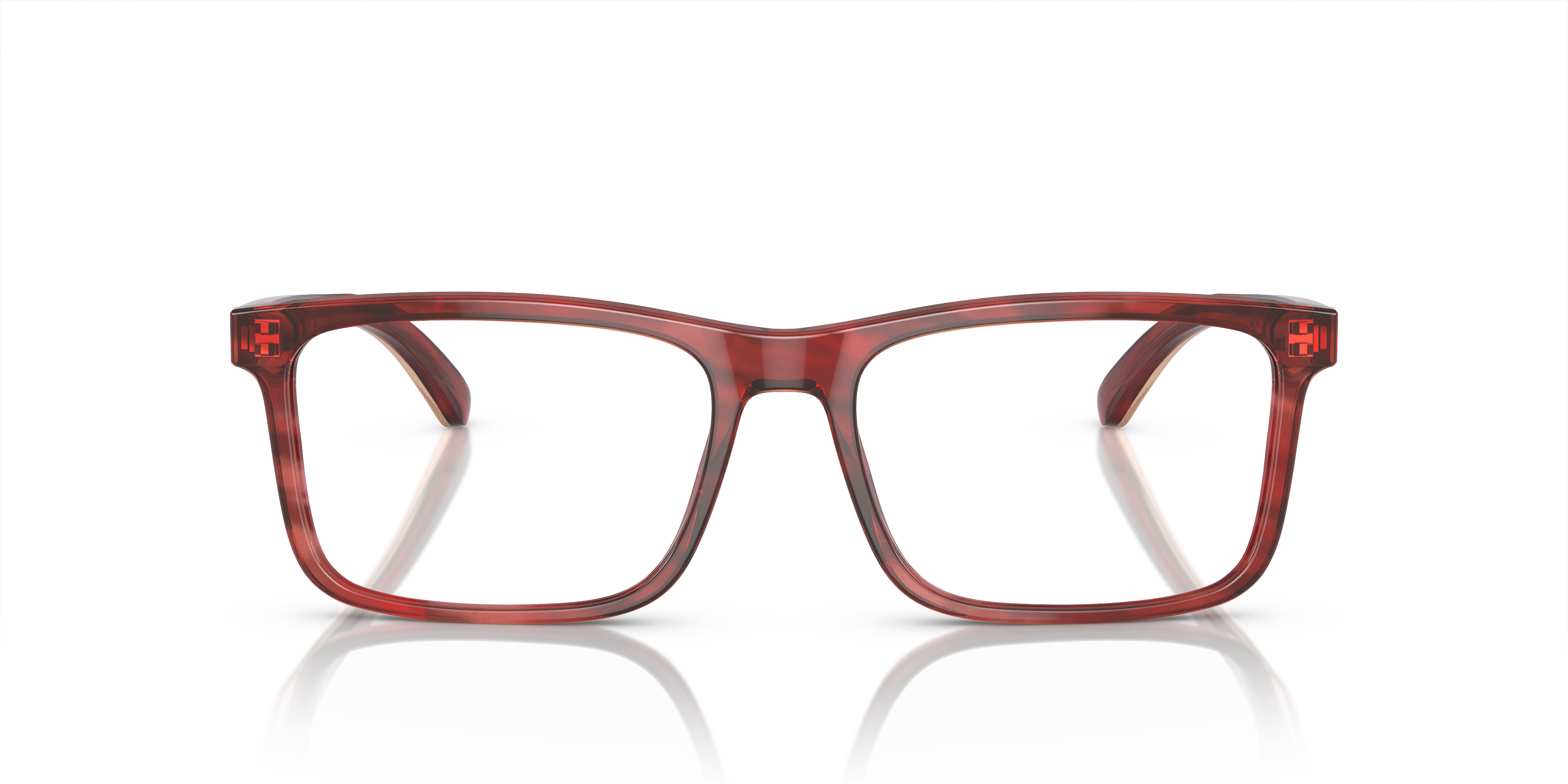 Front Emporio Armani EA 3227 (6053) Glasses Transparent / Red