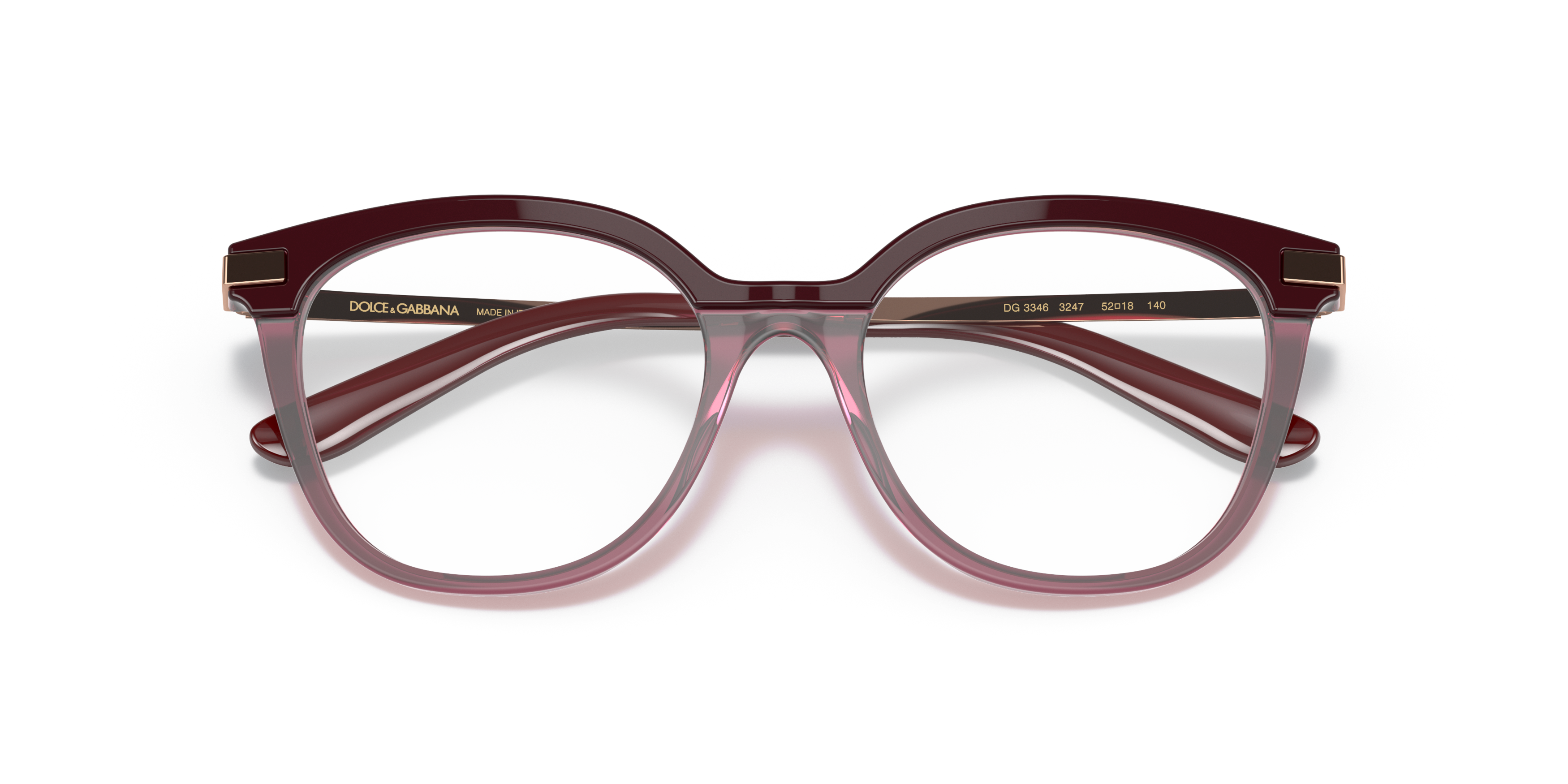 Folded Dolce & Gabbana DG 3346 (3247) Glasses Transparent / Red