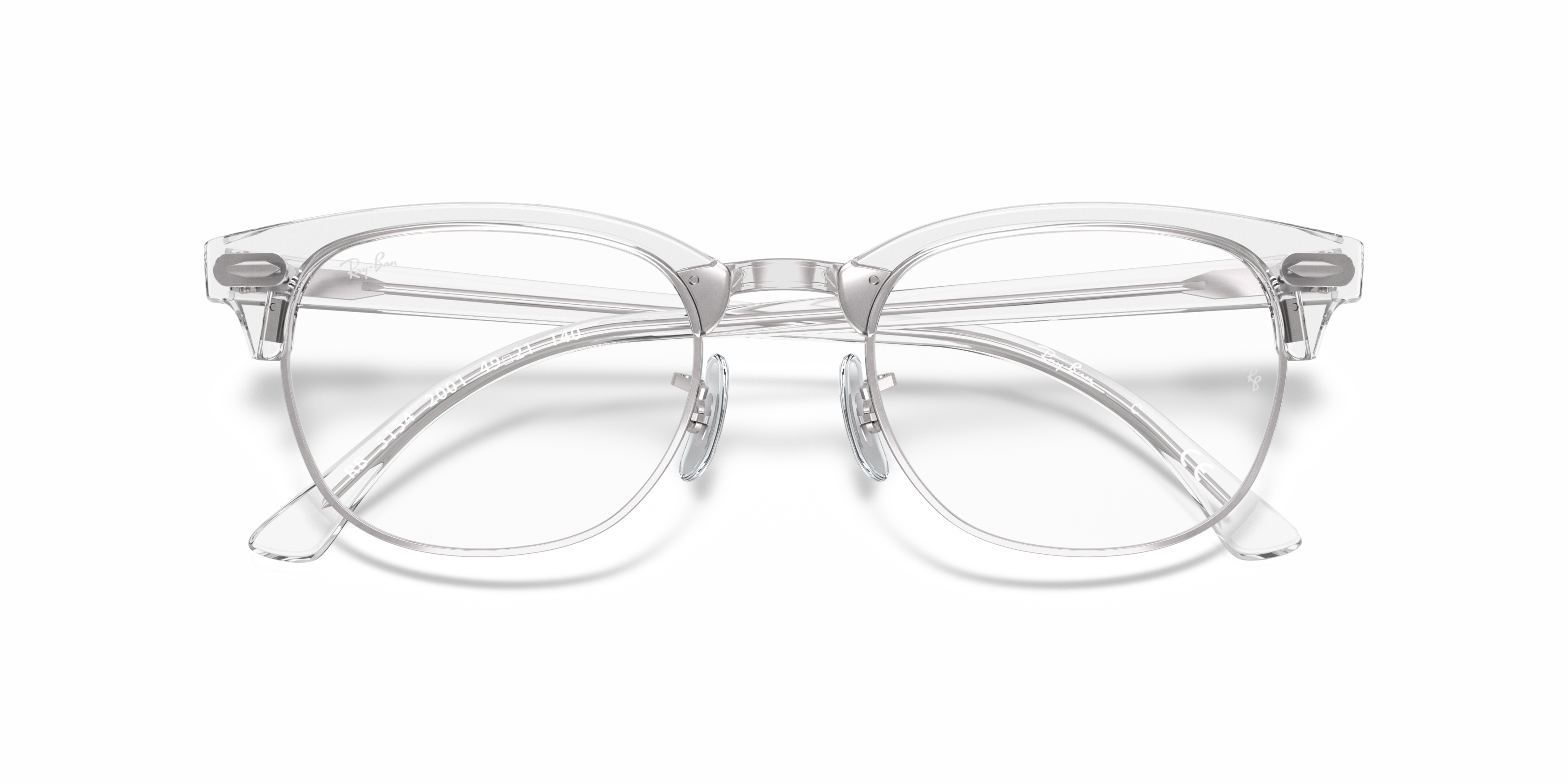Folded Ray-Ban RX 5154 Glasses Transparent / Transparent, Clear