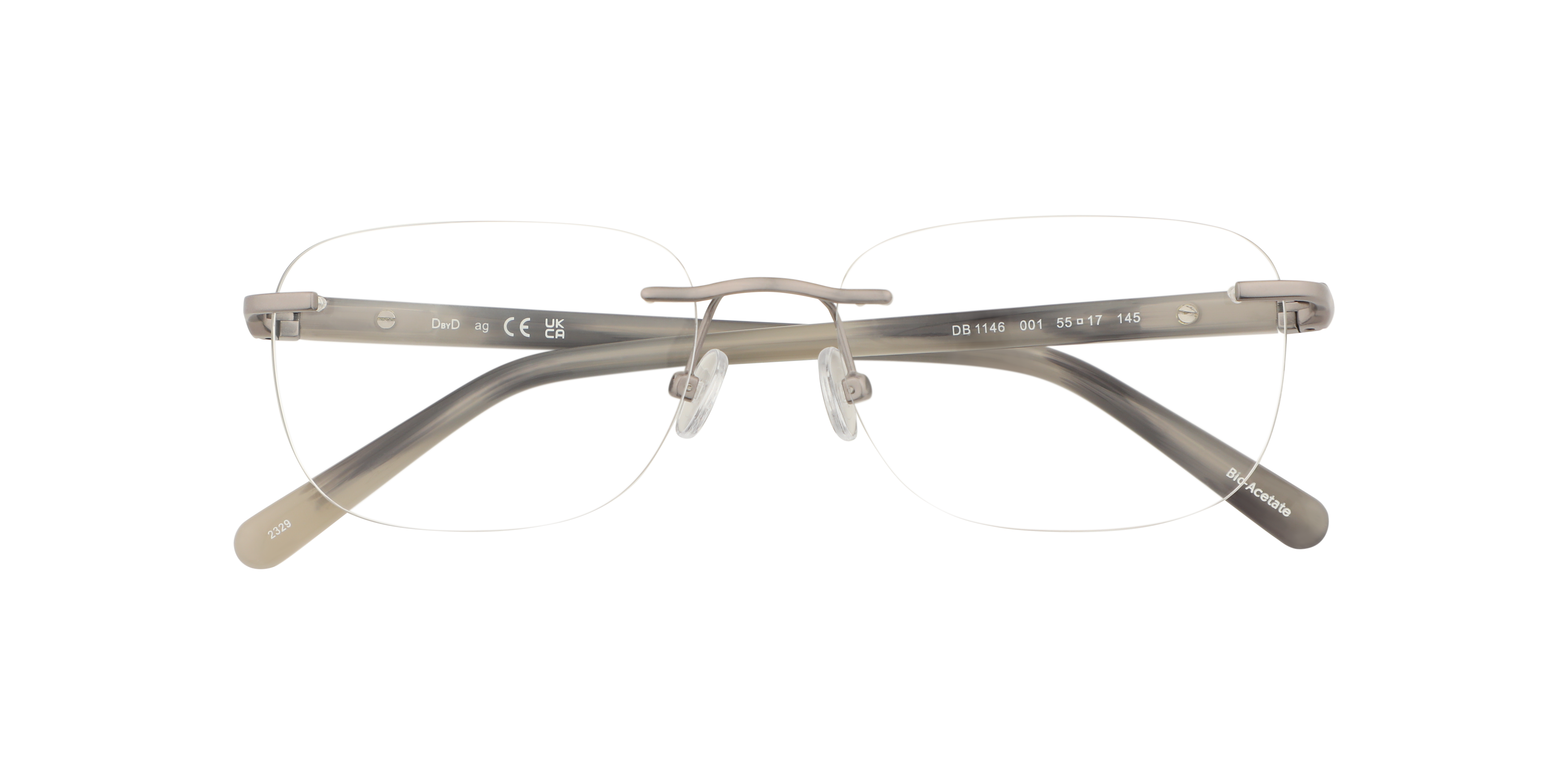 Folded DbyD Bio-Acetate 0DB1146 Glasses Transparent / Grey