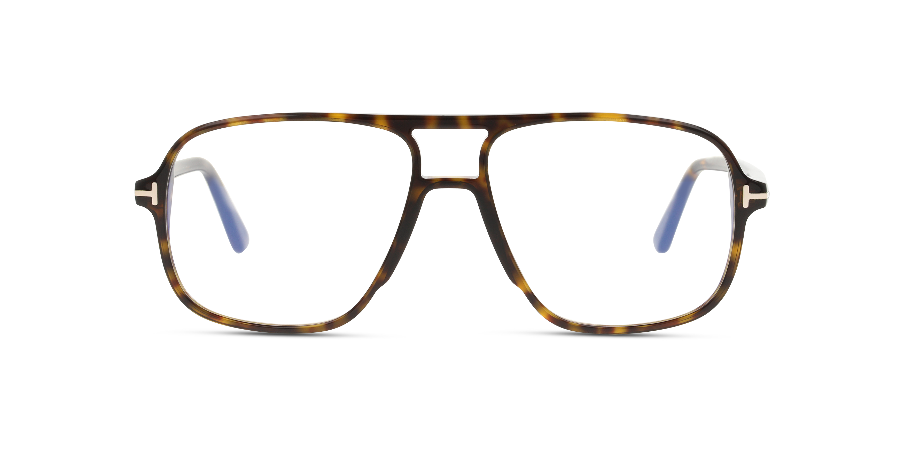 Front Tom Ford FT 5737-B (052) Glasses Transparent / Tortoise Shell