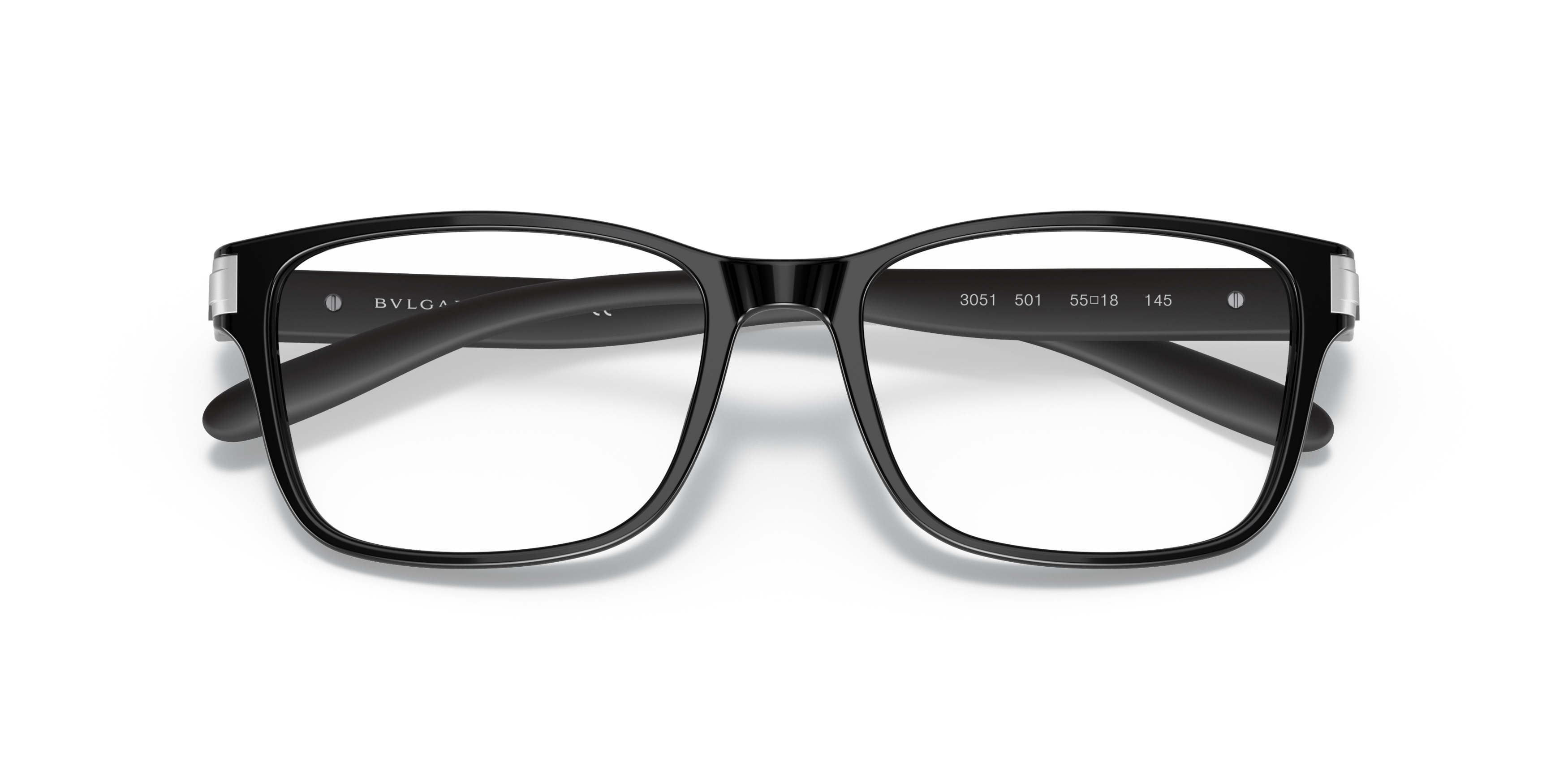 Folded Bvlgari BV 3051 (501) Glasses Transparent / Black