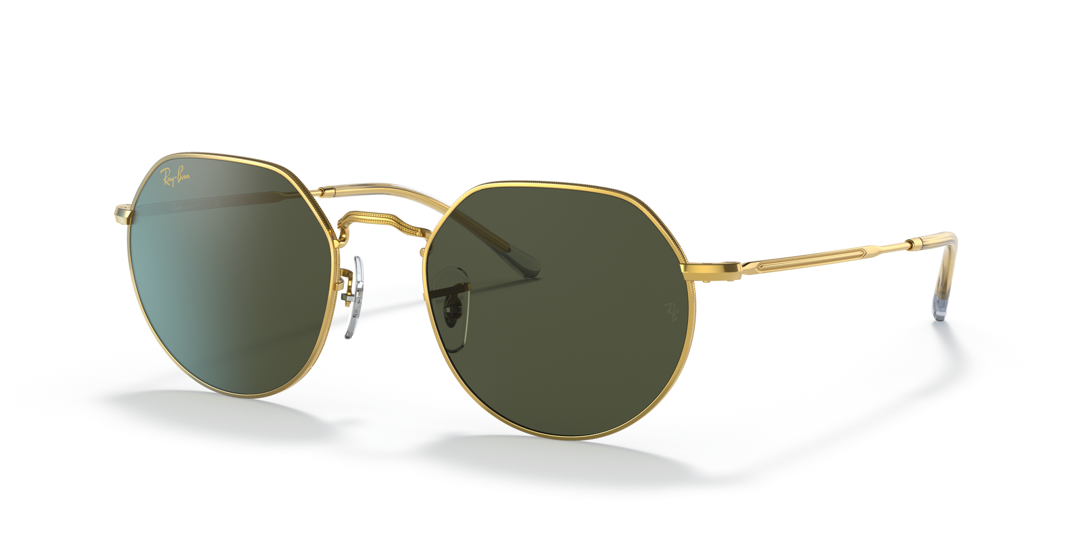 Angle_Left01 Ray-Ban Jack RB 3565 Sunglasses Green / Gold