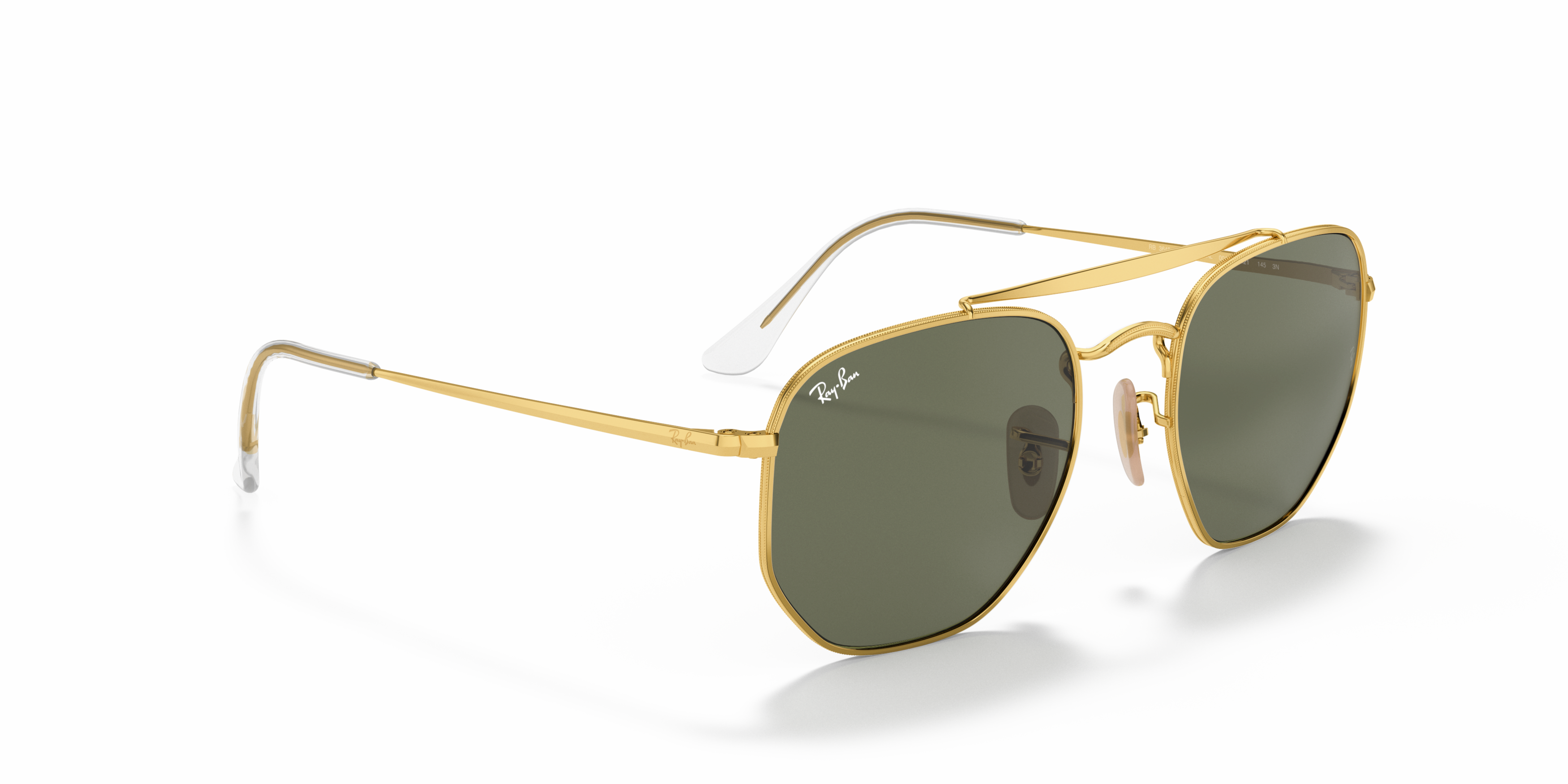 Angle_Right01 Ray Ban The Marshal 0RB3648 001 Verde / Oro