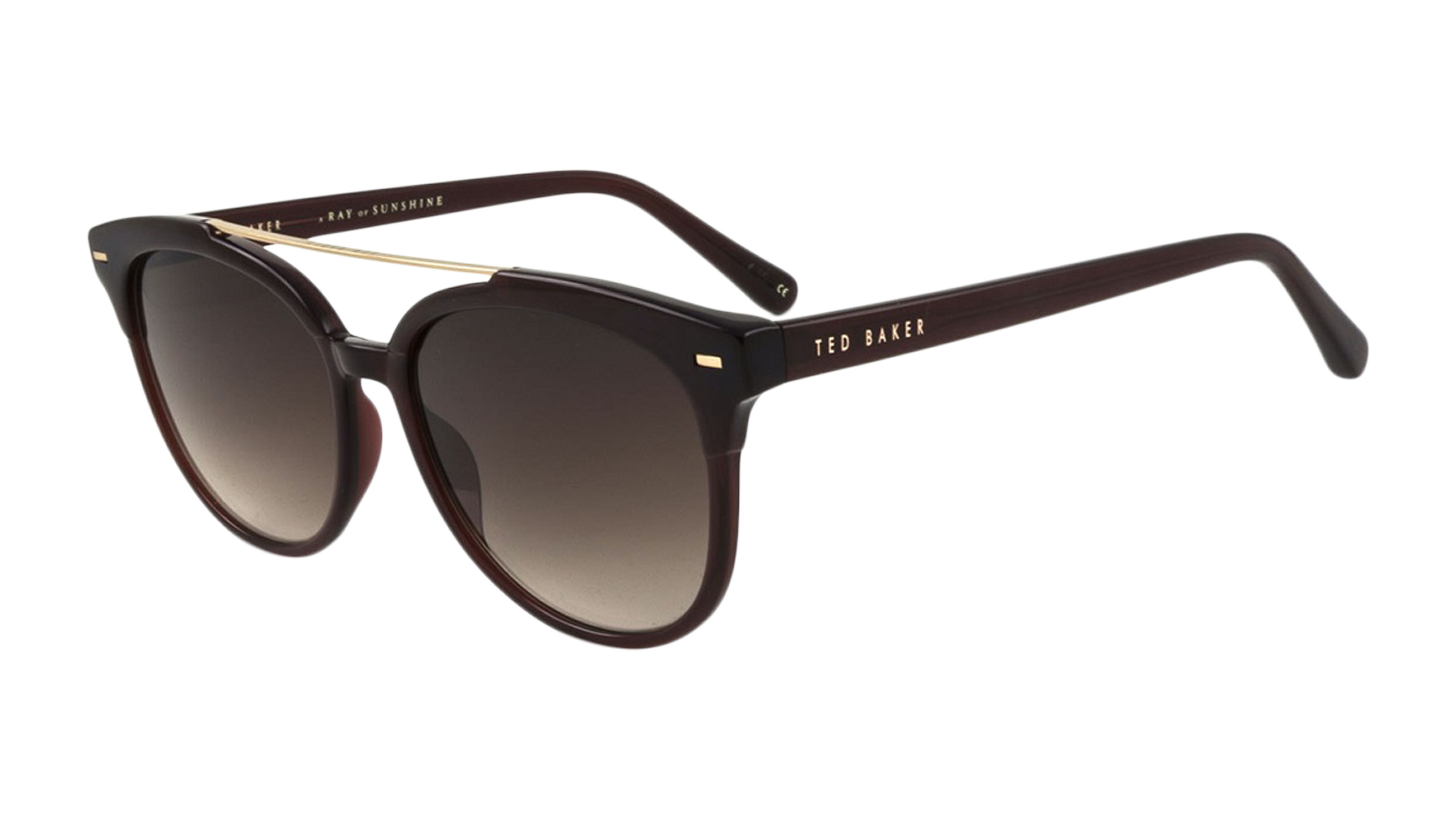 Angle_Left01 Ted Baker TB 1539 (253) Sunglasses Brown / Red